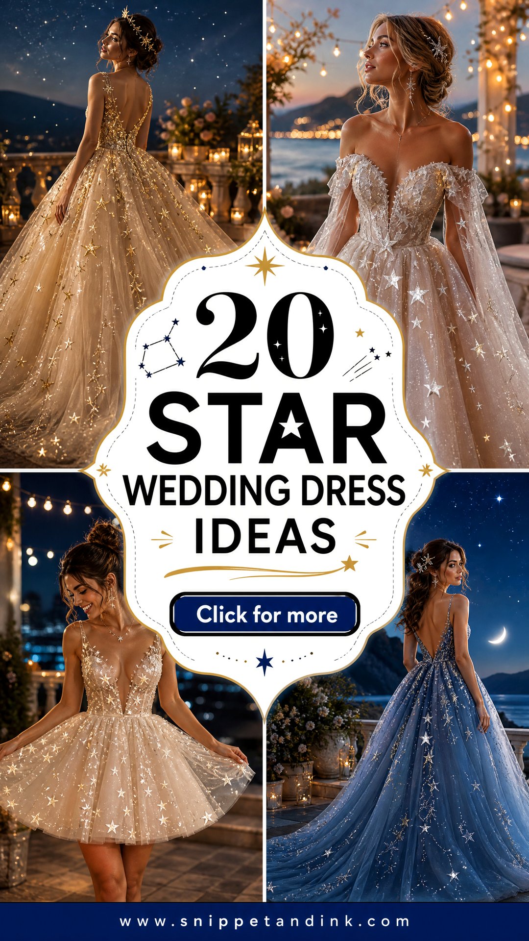 20 Star Wedding Dress Ideas for a Celestial Bridal Look - 20 Star Wedding Dress Ideas for a Celestial Bridal Look