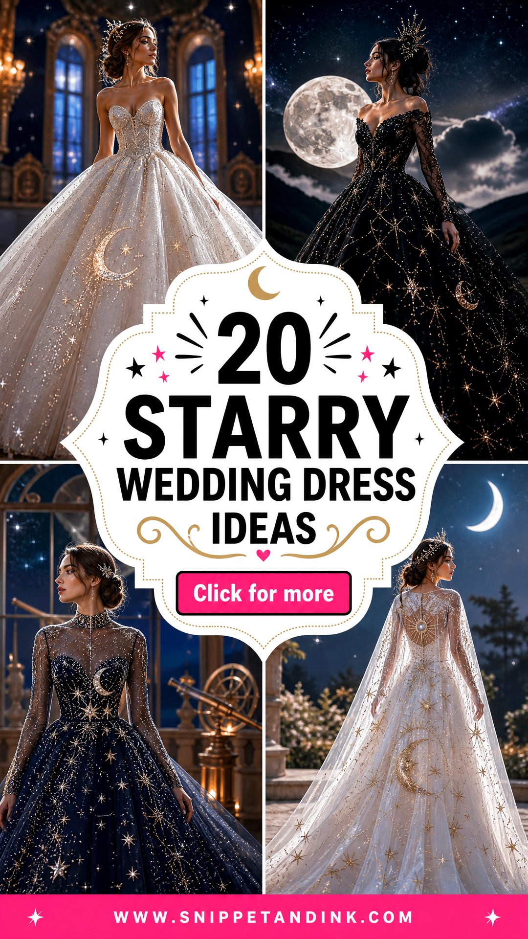 20 Starry Wedding Dress Ideas for a Dreamy Celestial Bridal Look - 20 Starry Wedding Dress Ideas for a Dreamy Celestial Bridal Look