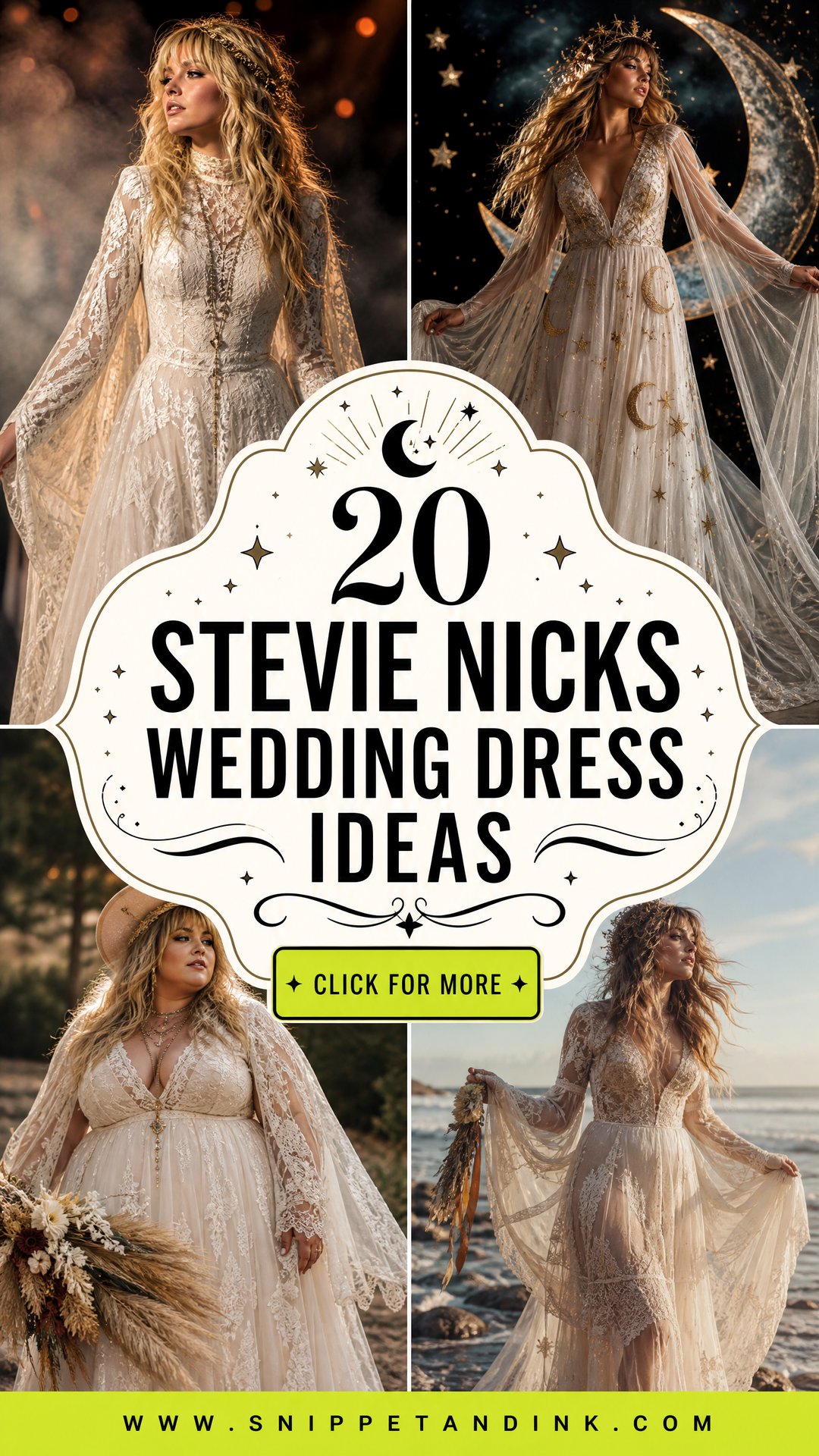 20 Stevie Nicks Wedding Dress Ideas for Free-Spirited Brides - 20 Stevie Nicks Wedding Dress Ideas for Free-Spirited Brides