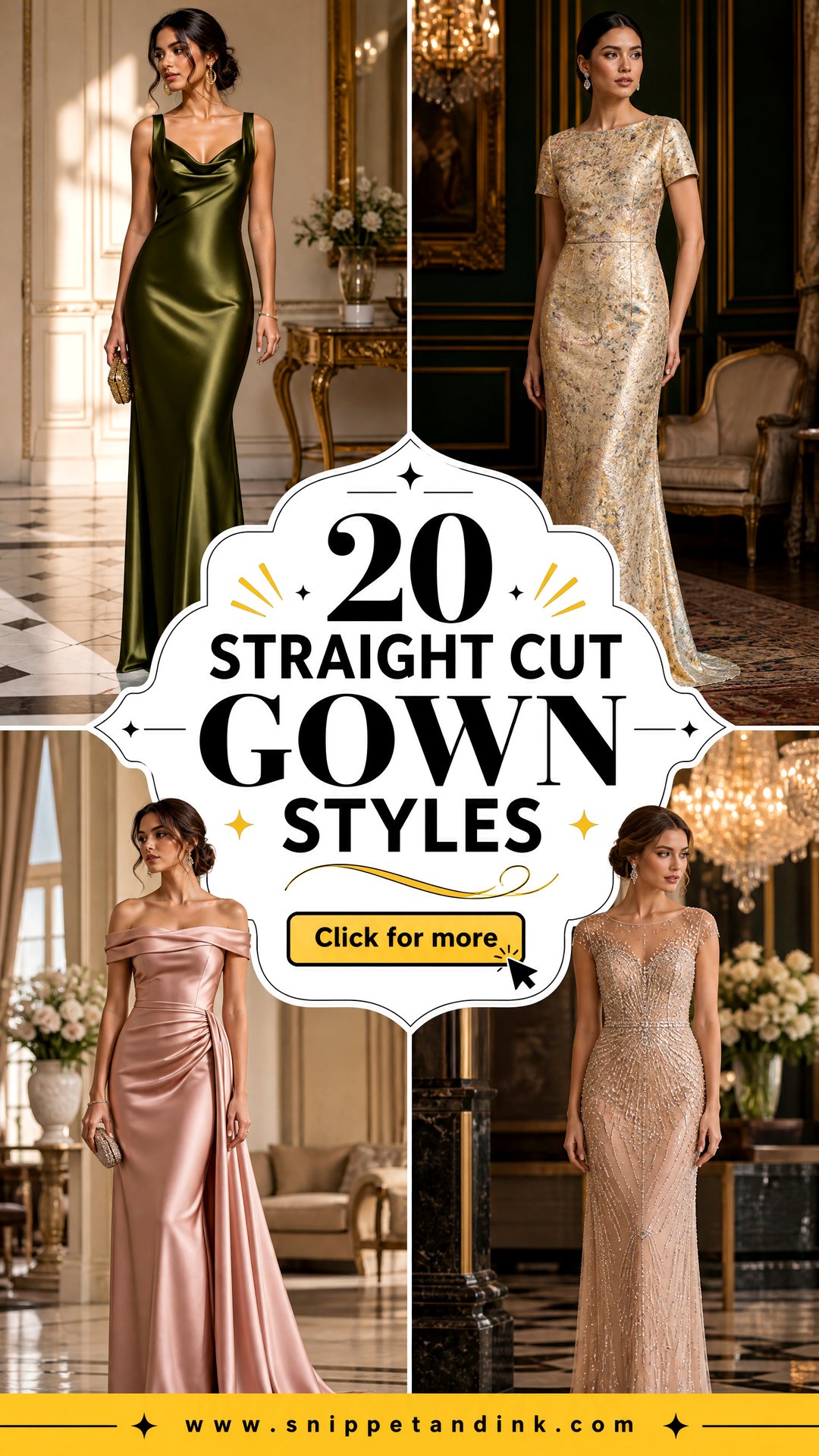 20 Straight Cut Gown Styles for Sleek Sophisticated Occasions - 20 Straight Cut Gown Styles for Sleek, Sophisticated Occasions