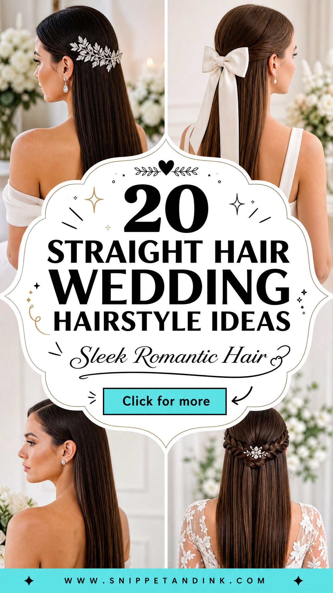 20 Straight Hair Wedding Hairstyle Ideas for Sleek Romance - 20 Straight Hair Wedding Hairstyle Ideas for Sleek Romance