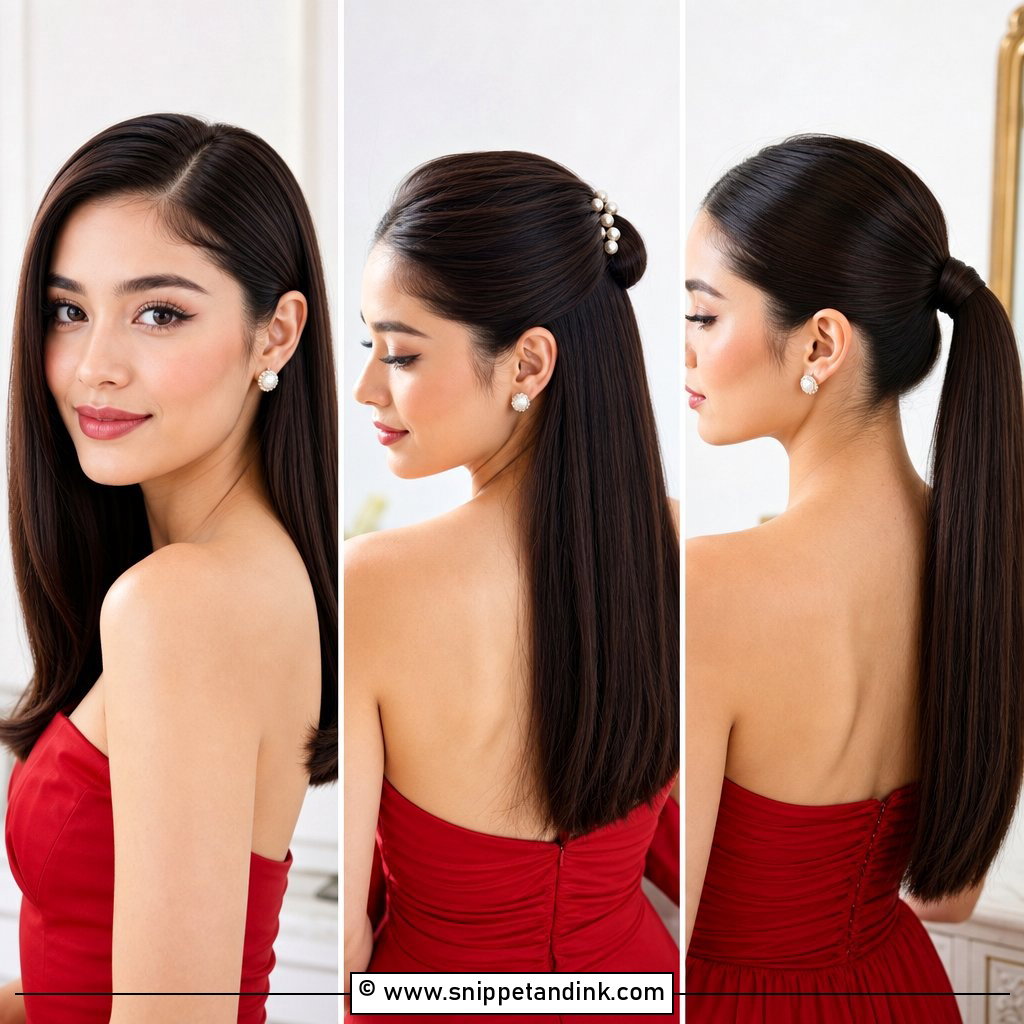 20 Straight Hair for Wedding Ideas for Chic Smooth Glam
