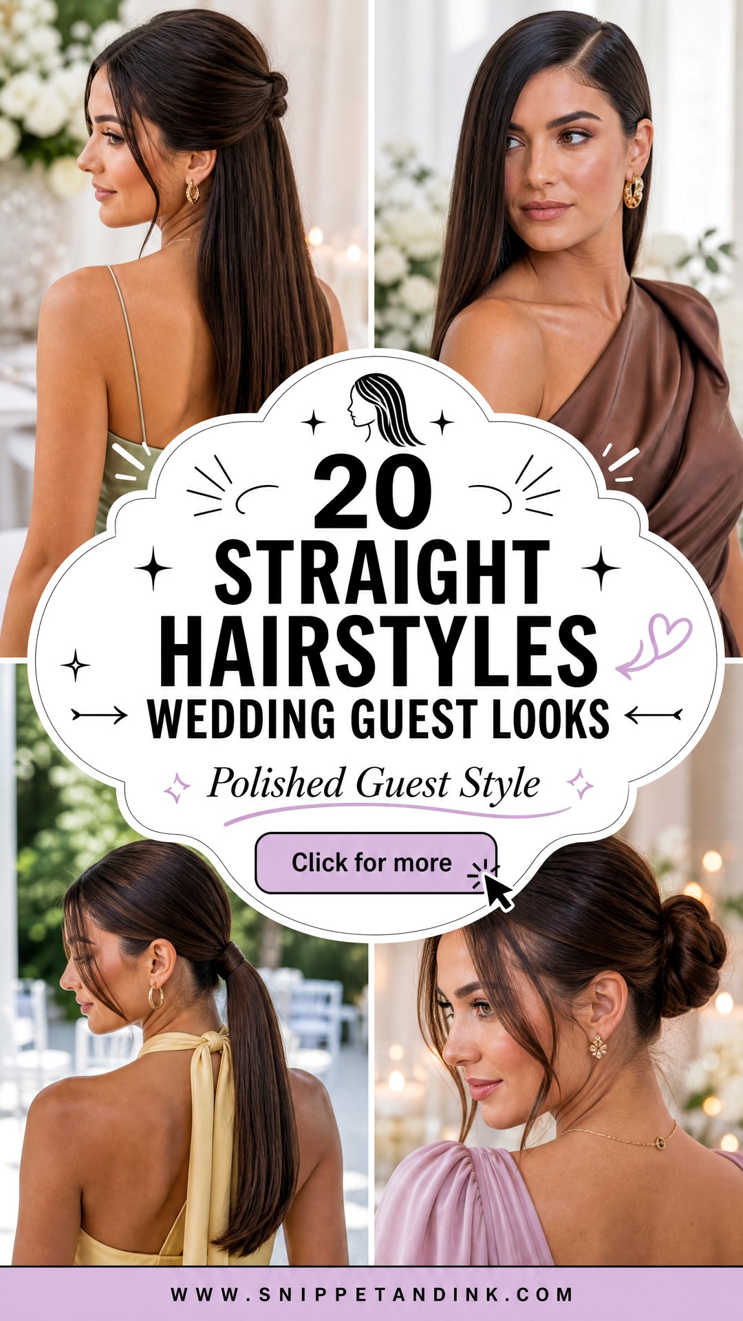 20 Straight Hairstyles Wedding Guest Looks for Polished Style - 20 Straight Hairstyles Wedding Guest Looks for Polished Style