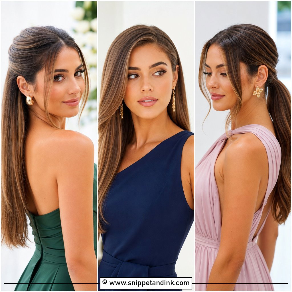 20 Straight Hairstyles Wedding Guest Looks for Polished Style