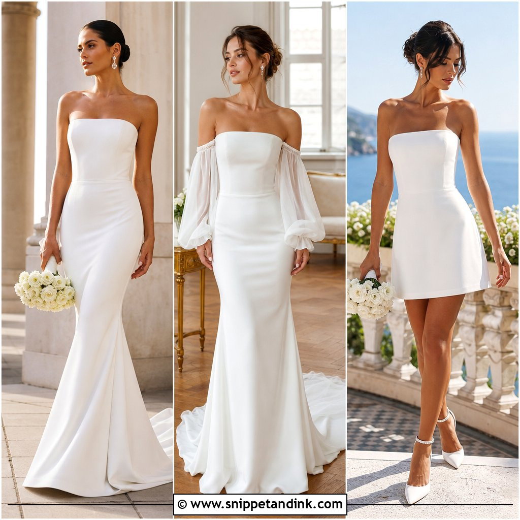 20 Straight Neckline Wedding Dress Ideas for Modern Brides