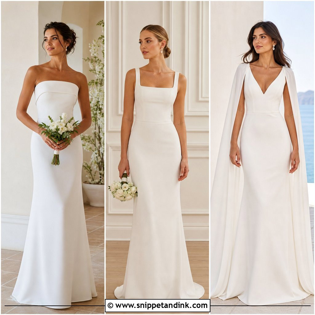 20 Straight Wedding Gown Ideas for an Effortlessly Elegant Look