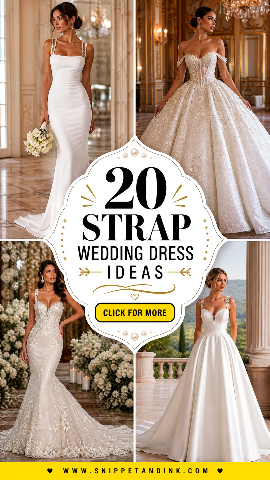 20 Strap Wedding Dress Ideas for Every Modern Bridal Style - 20 Strap Wedding Dress Ideas for Every Modern Bridal Style