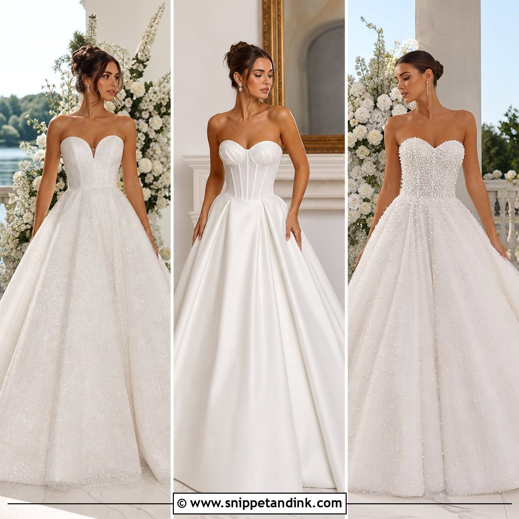 20 Strapless Ball Gown Wedding Dress Ideas Brides Will Love