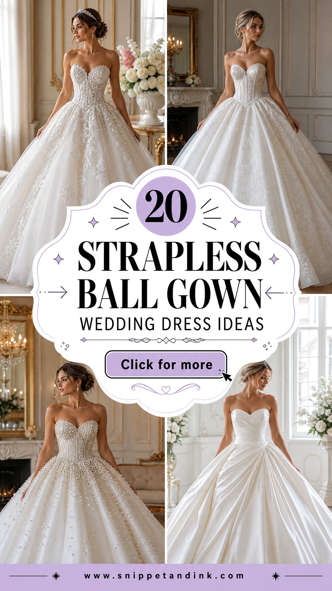20 Strapless Ball Gown Wedding Dress Ideas Brides Will Love - 20 Strapless Ball Gown Wedding Dress Ideas Brides Will Love
