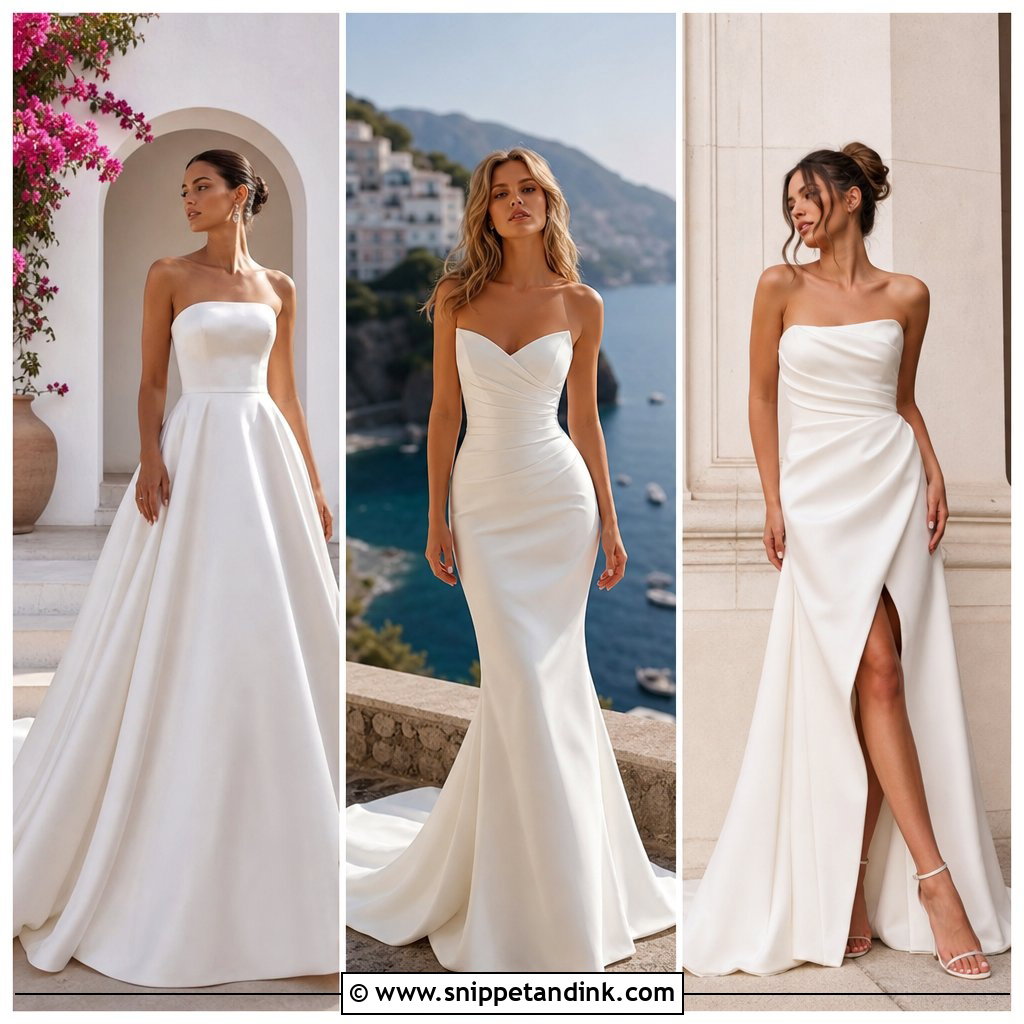 20 Strapless Silk Wedding Dress Ideas for Luxe Modern Brides