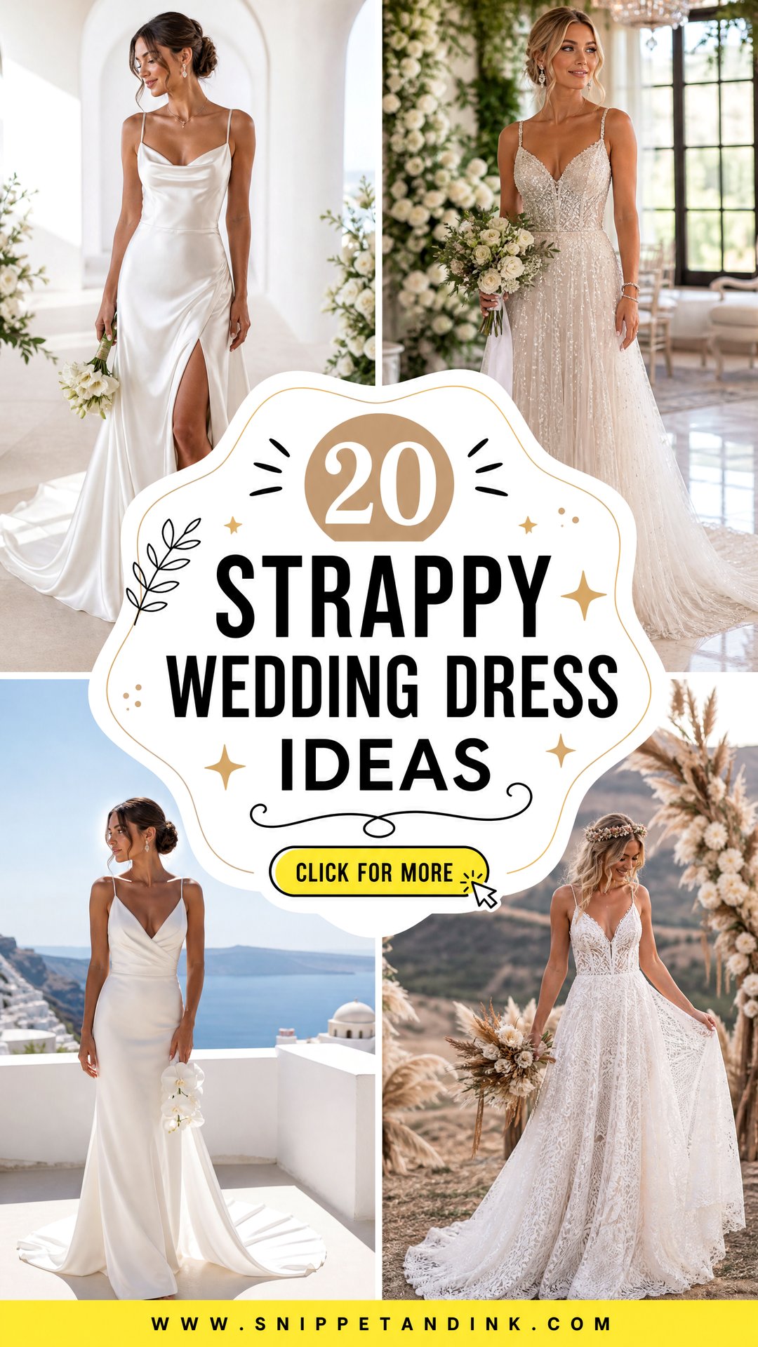 20 Strappy Wedding Dress Ideas for a Fresh Modern Bridal Look - 20 Strappy Wedding Dress Ideas for a Fresh Modern Bridal Look