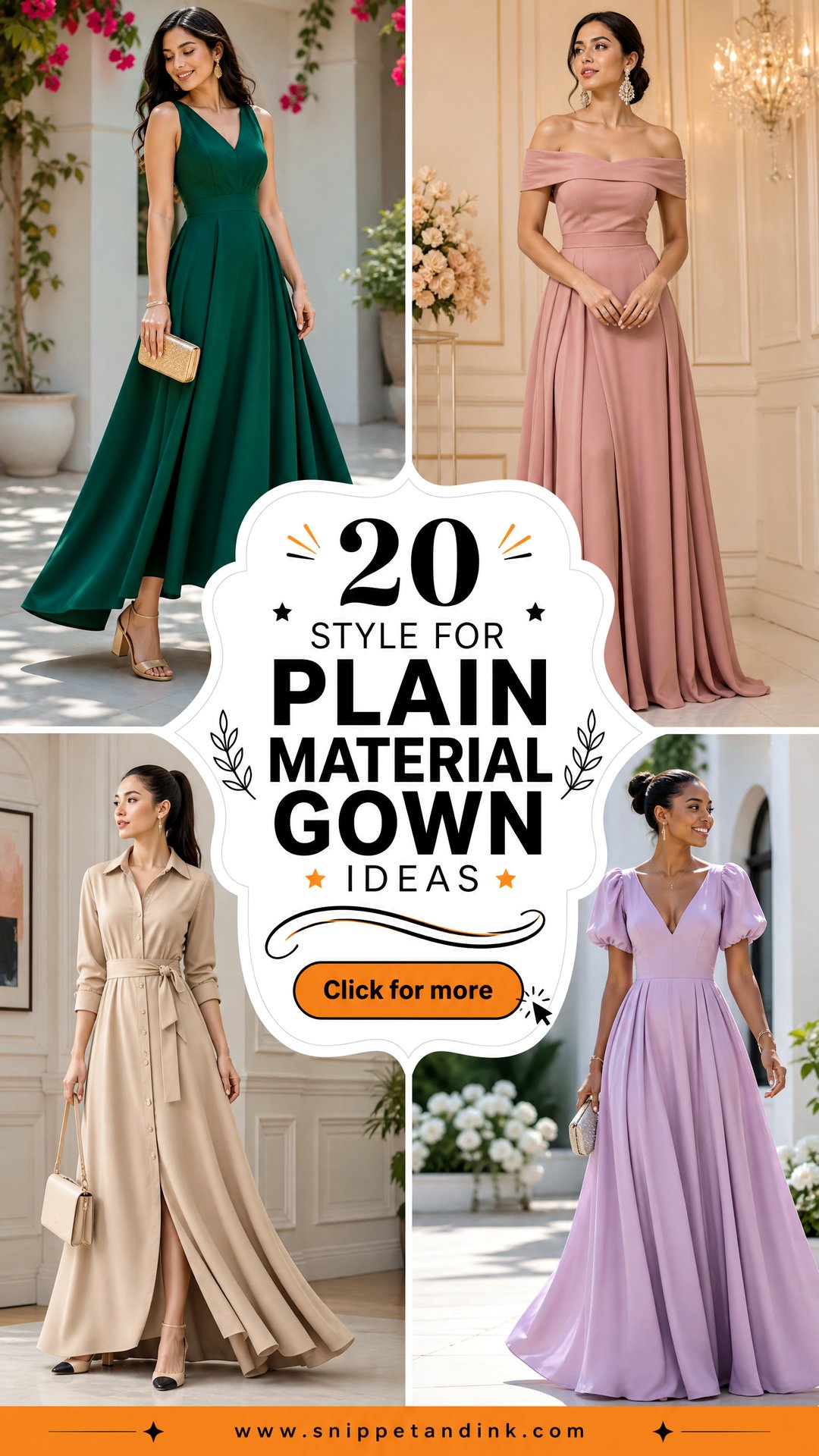20 Style for Plain Material Gown Ideas for Elegant Events - 20 Style for Plain Material Gown Ideas for Elegant Events