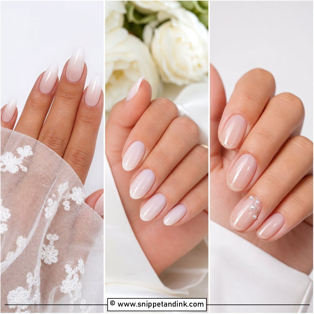 20 Subtle Wedding Nails for Minimal Timeless Bridal Style