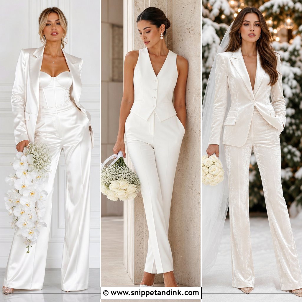 20 Suit Wedding Dresses for a Polished Traditional Look