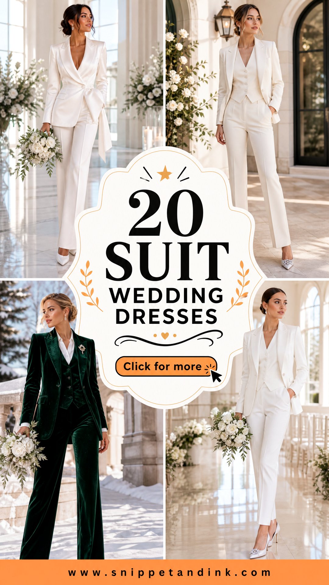 20 Suit Wedding Dresses for a Polished Traditional Look - 20 Suit Wedding Dresses for a Polished Traditional Look