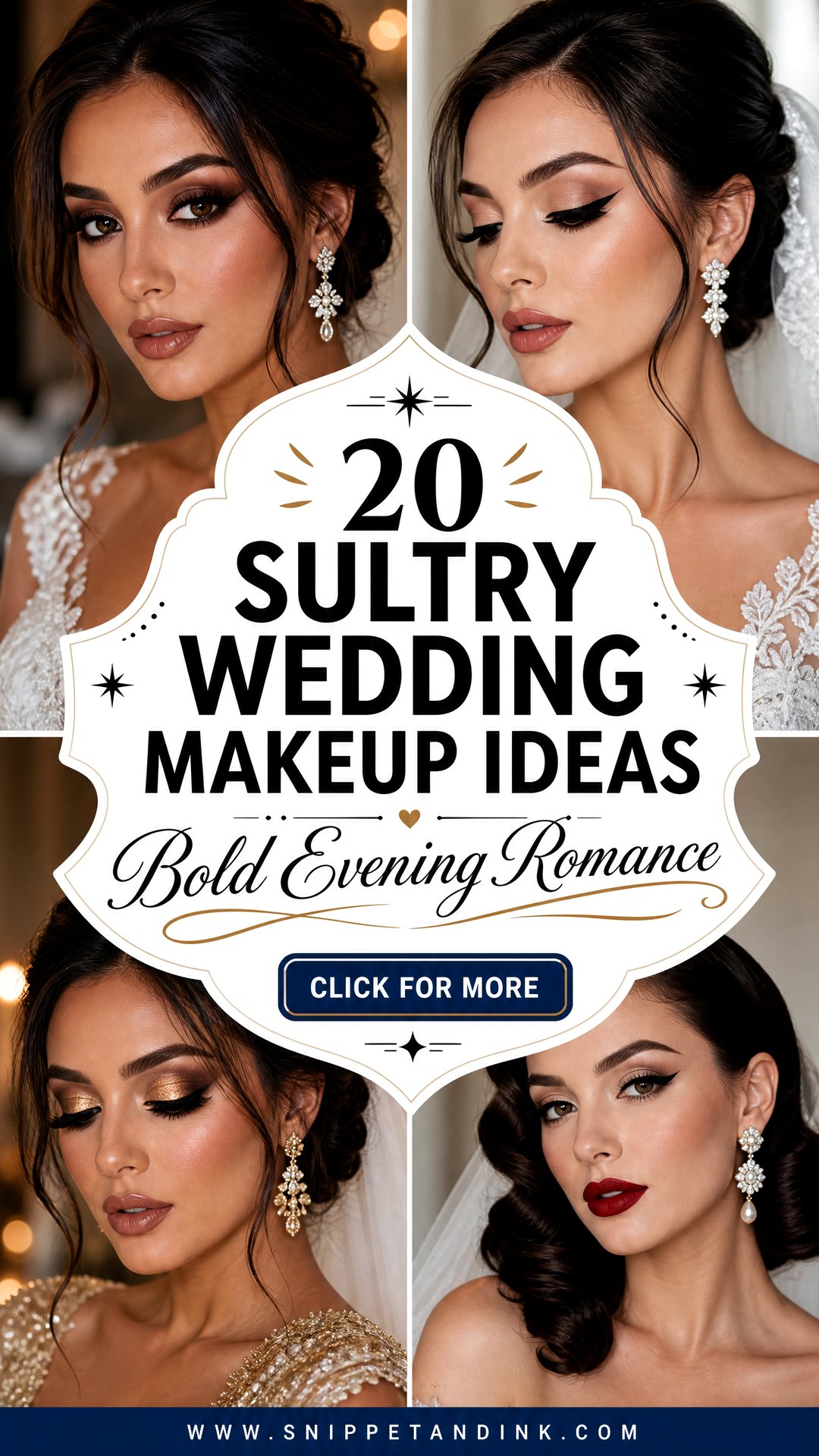 20 Sultry Wedding Makeup Ideas for Bold Evening Romance - 20 Sultry Wedding Makeup Ideas for Bold Evening Romance