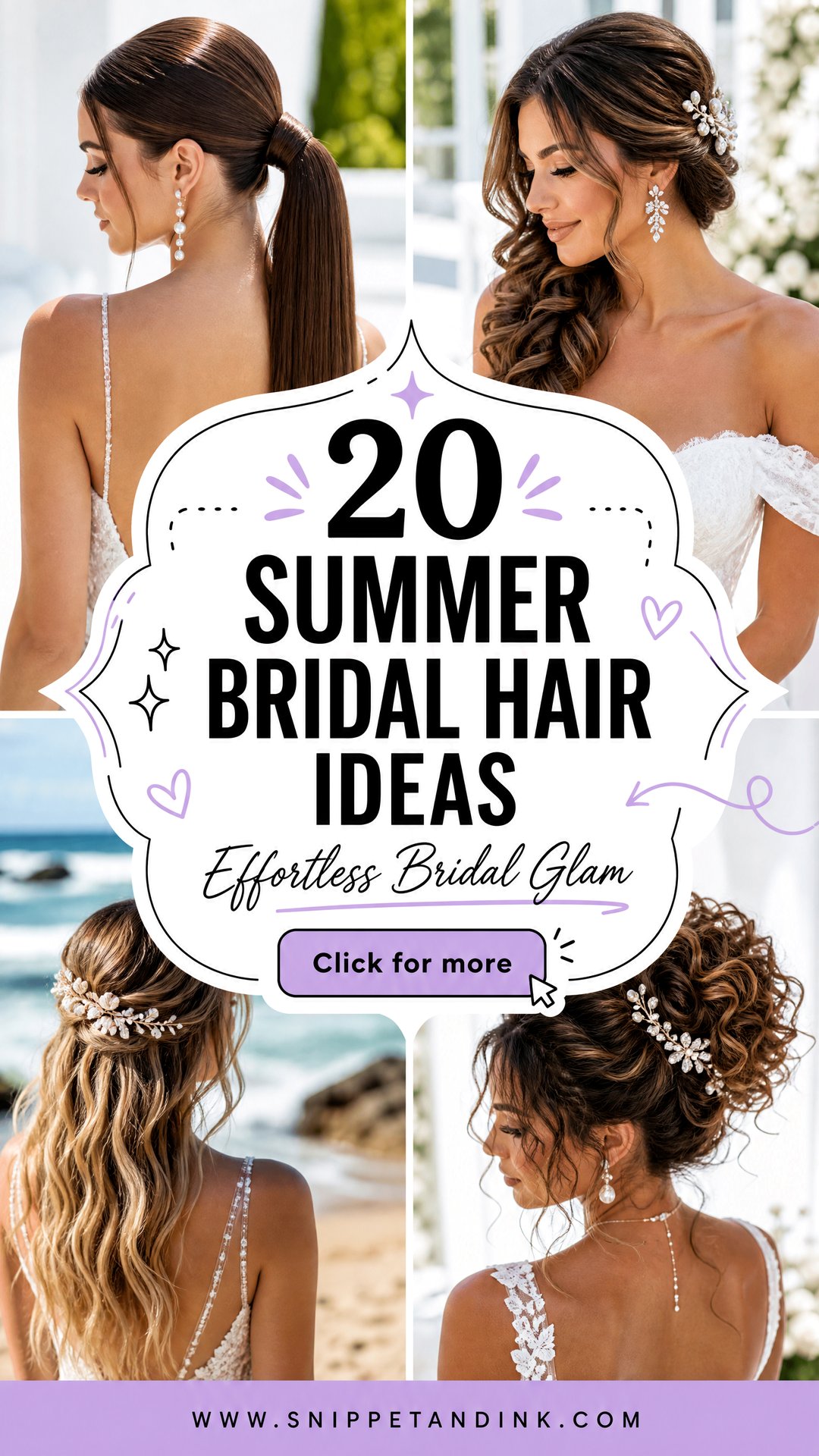 20 Summer Bridal Hair Ideas for Effortless Warm-Weather Glam - 20 Summer Bridal Hair Ideas for Effortless Warm-Weather Glam