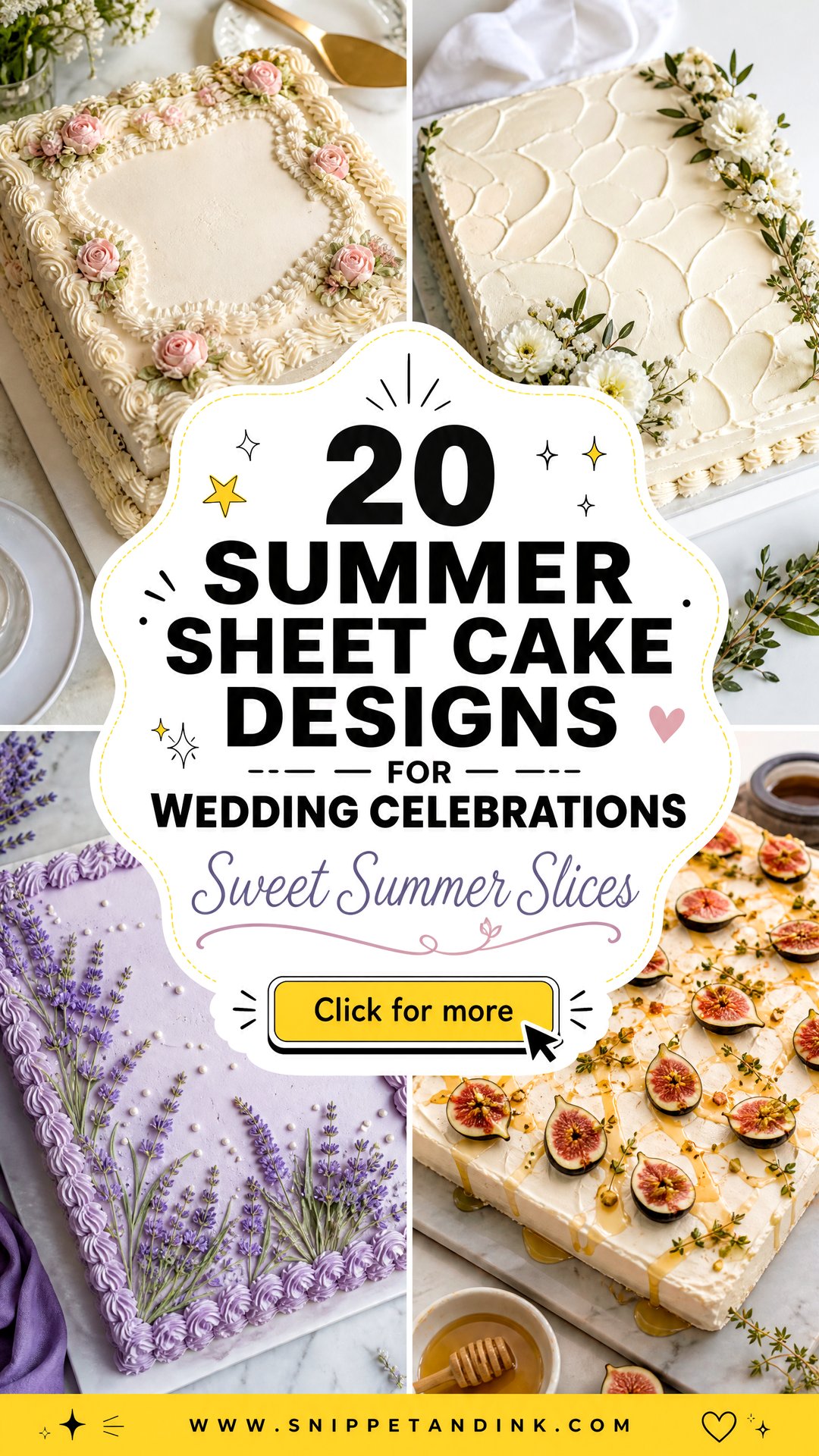 20 Summer Sheet Cake Designs for Wedding Celebrations - 20 Summer Sheet Cake Designs for Wedding Celebrations