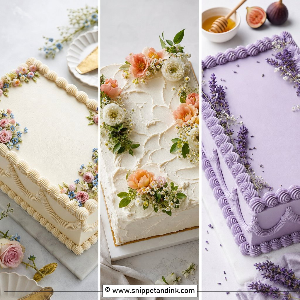 20 Summer Sheet Cake Designs for Wedding Celebrations