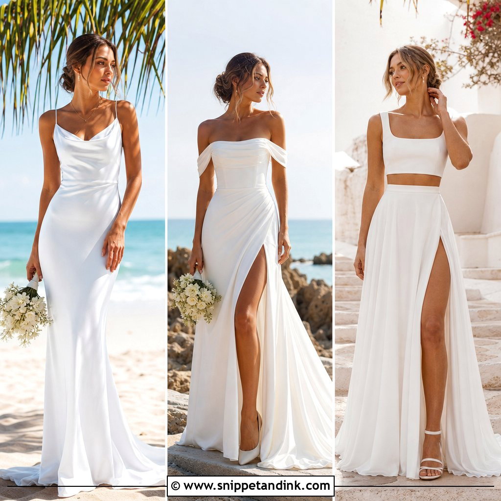 20 Summer Wedding Dress Beach Ideas for Breezy Coastal Brides