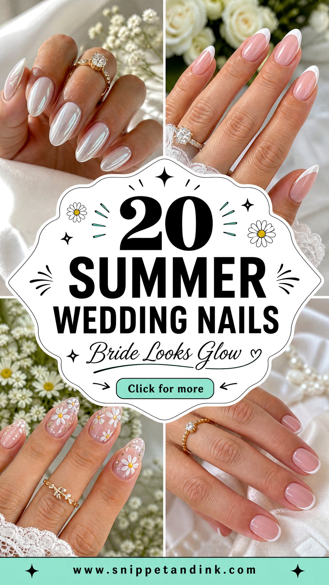 20 Summer Wedding Nails for Bride Looks That Glow - 20 Summer Wedding Nails for Bride Looks That Glow