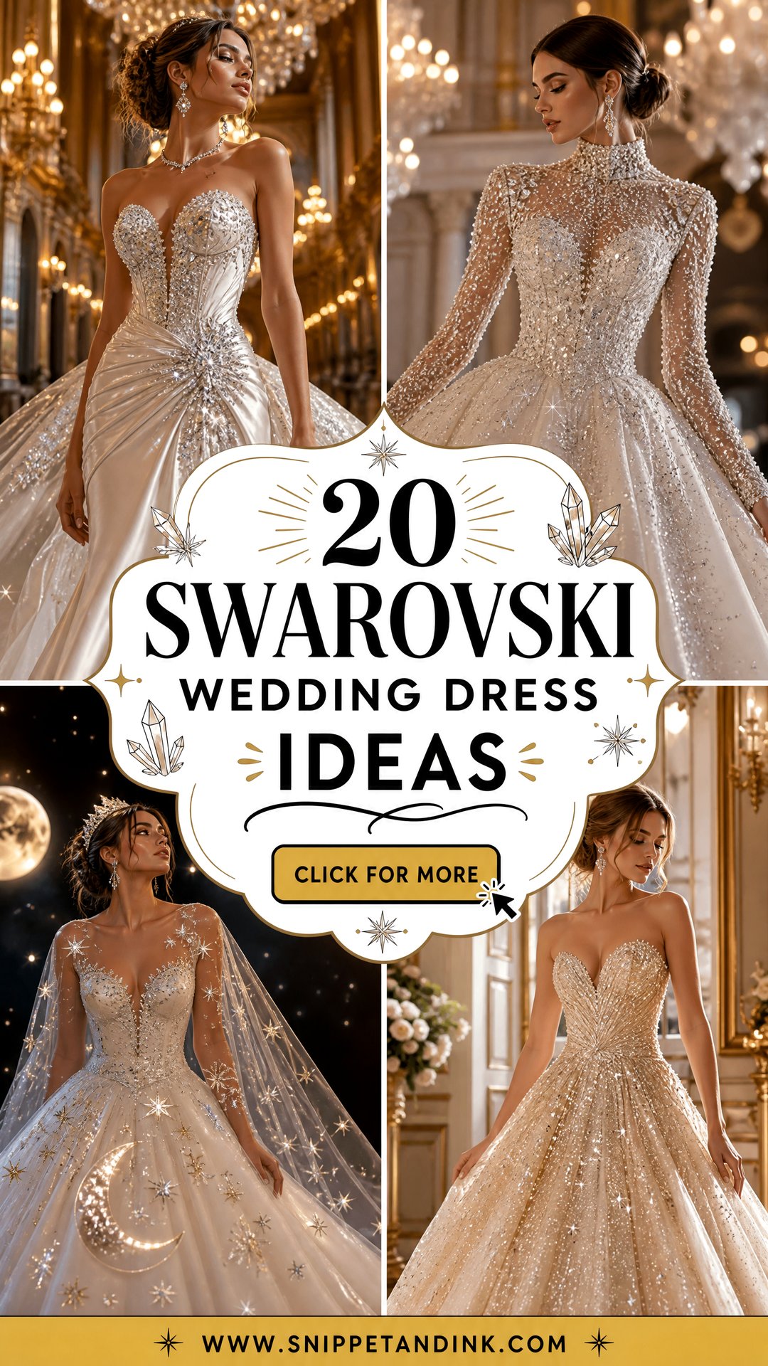20 Swarovski Wedding Dress Ideas That Sparkle for Modern Brides - 20 Swarovski Wedding Dress Ideas That Sparkle for Modern Brides