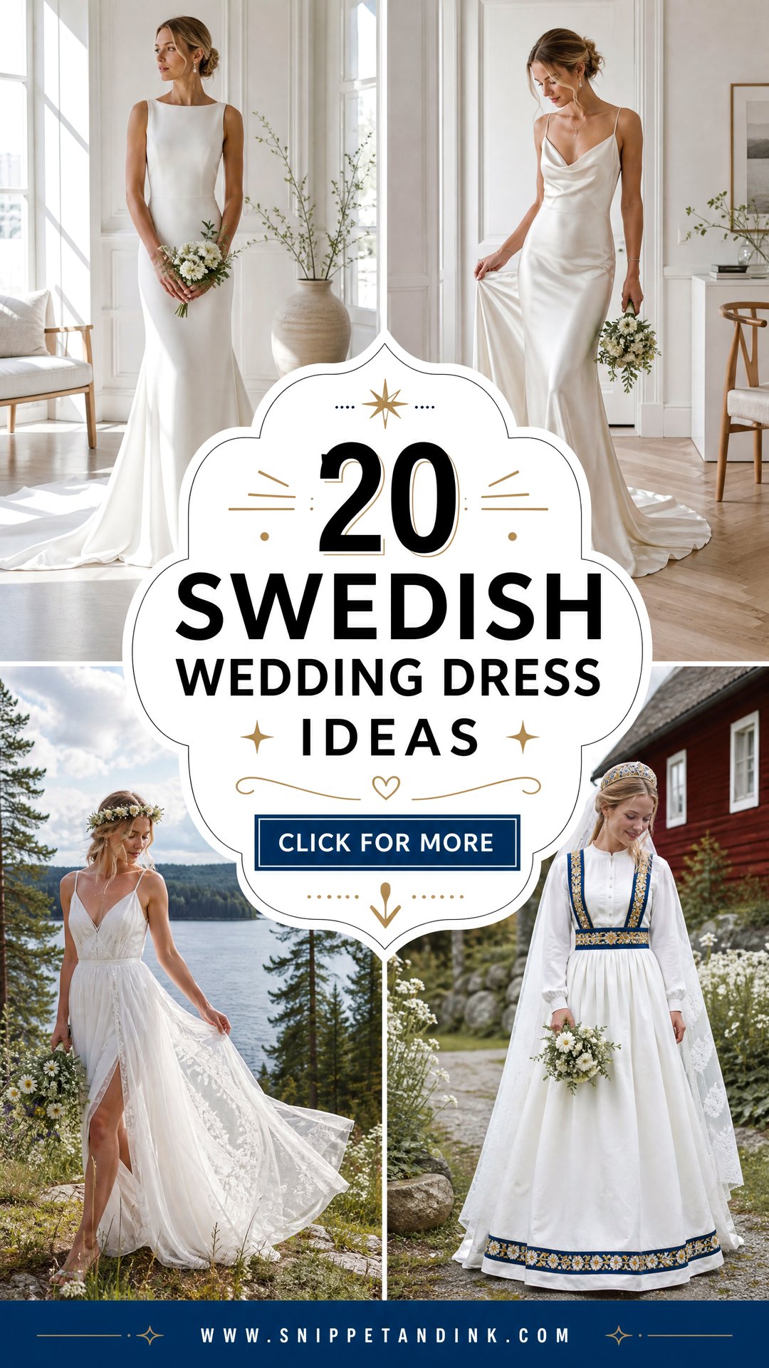 20 Swedish Wedding Dress Ideas for Modern Chic Nordic Brides - 20 Swedish Wedding Dress Ideas for Modern, Chic Nordic Brides
