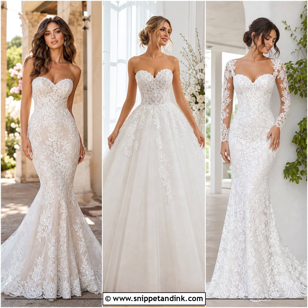20 Sweet Heart Wedding Dress Ideas for a Romantic Bridal Look