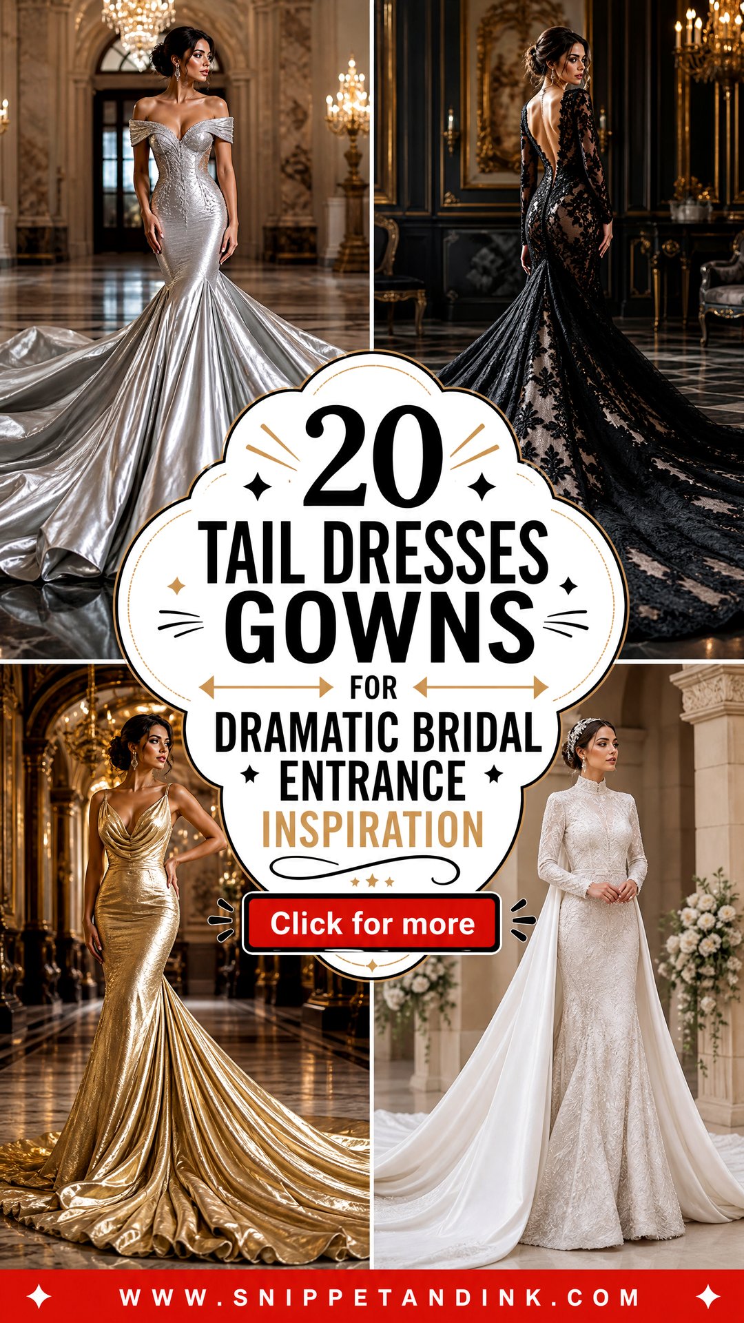 20 Tail Dresses Gowns for Dramatic Bridal Entrance Inspiration - 20 Tail Dresses Gowns for Dramatic Bridal Entrance Inspiration