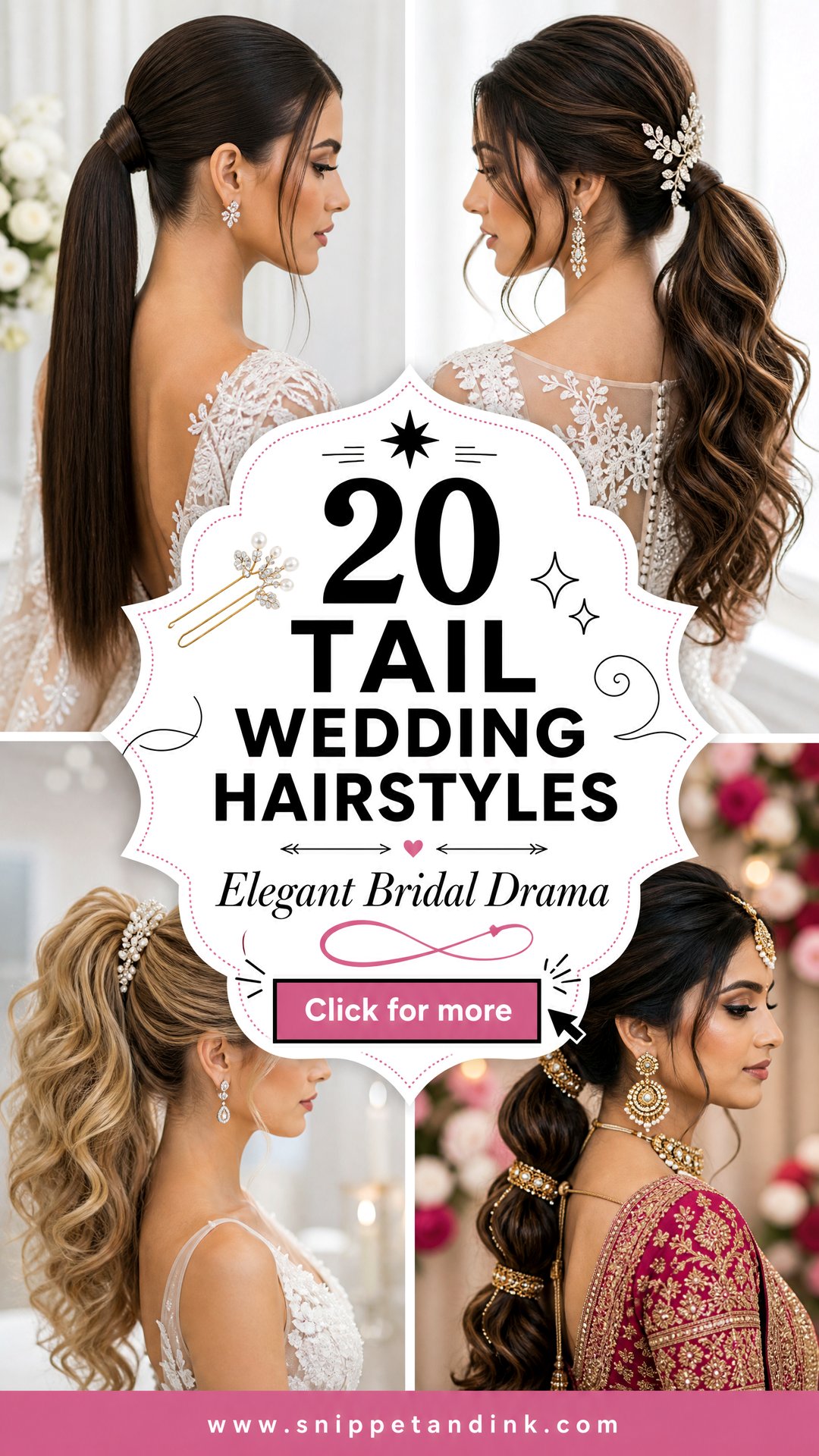20 Tail Wedding Hairstyles for Elegant Bridal Drama Today - 20 Tail Wedding Hairstyles for Elegant Bridal Drama Today