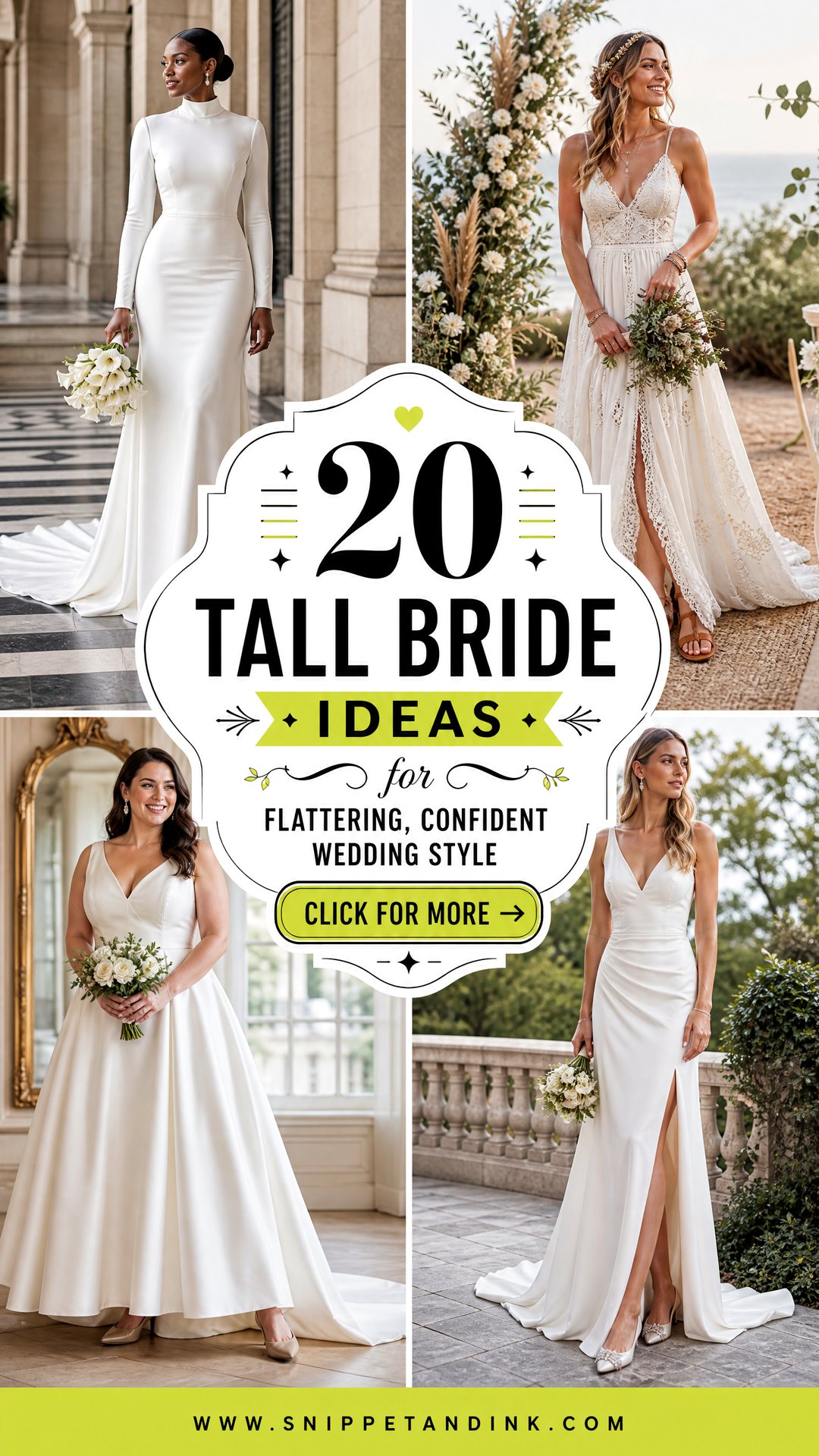20 Tall Bride Ideas for Flattering Confident Wedding Style - 20 Tall Bride Ideas for Flattering, Confident Wedding Style
