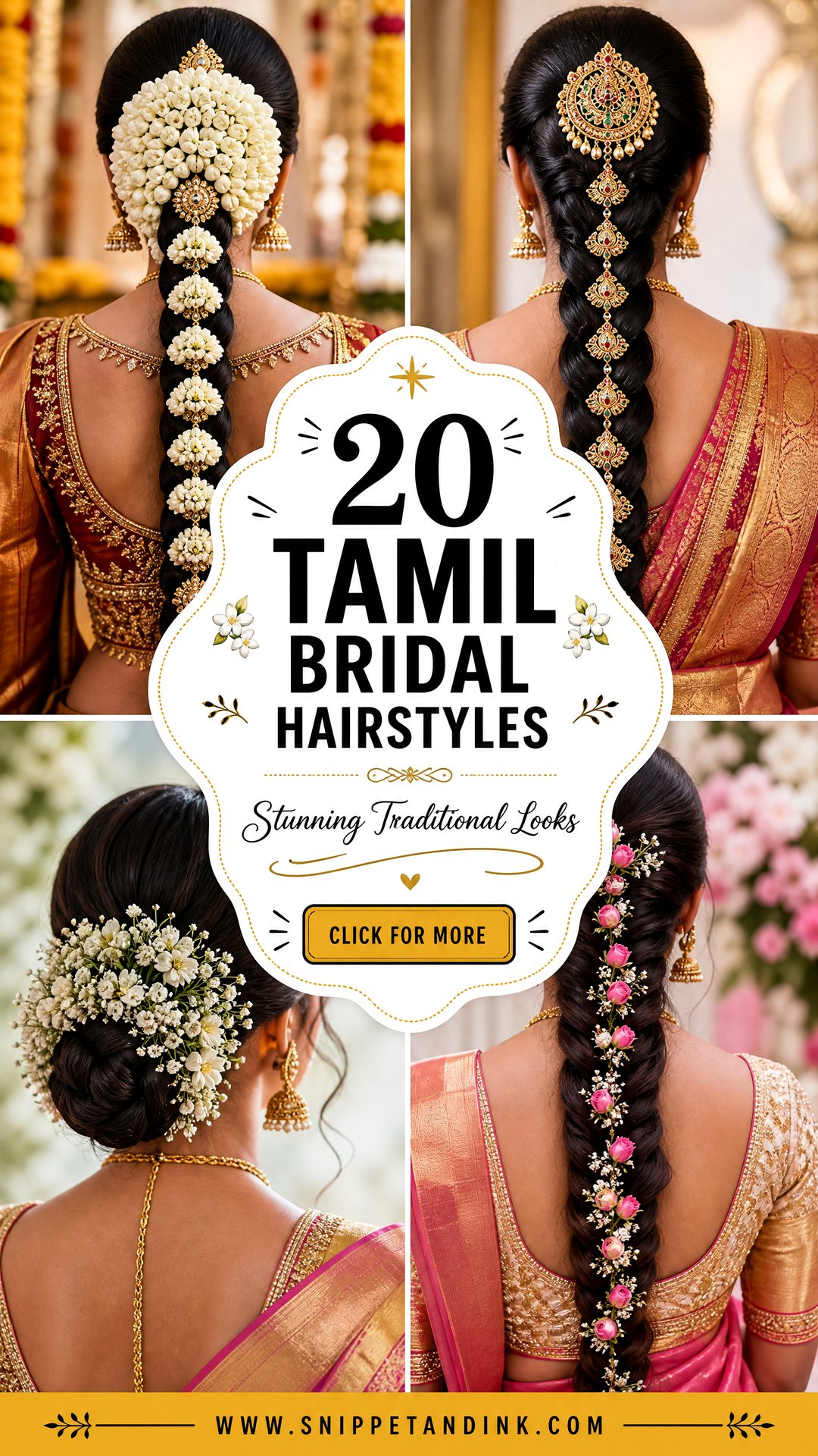 20 Tamil Bridal Hairstyles for a Stunning Traditional Look - 20 Tamil Bridal Hairstyles for a Stunning Traditional Look