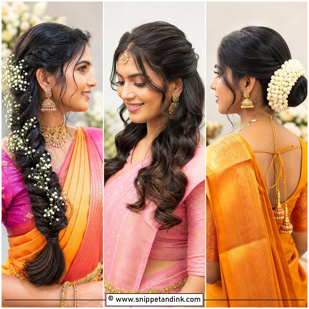 20 Tamil Bridesmaid Hairstyle Ideas for Elegant Weddings