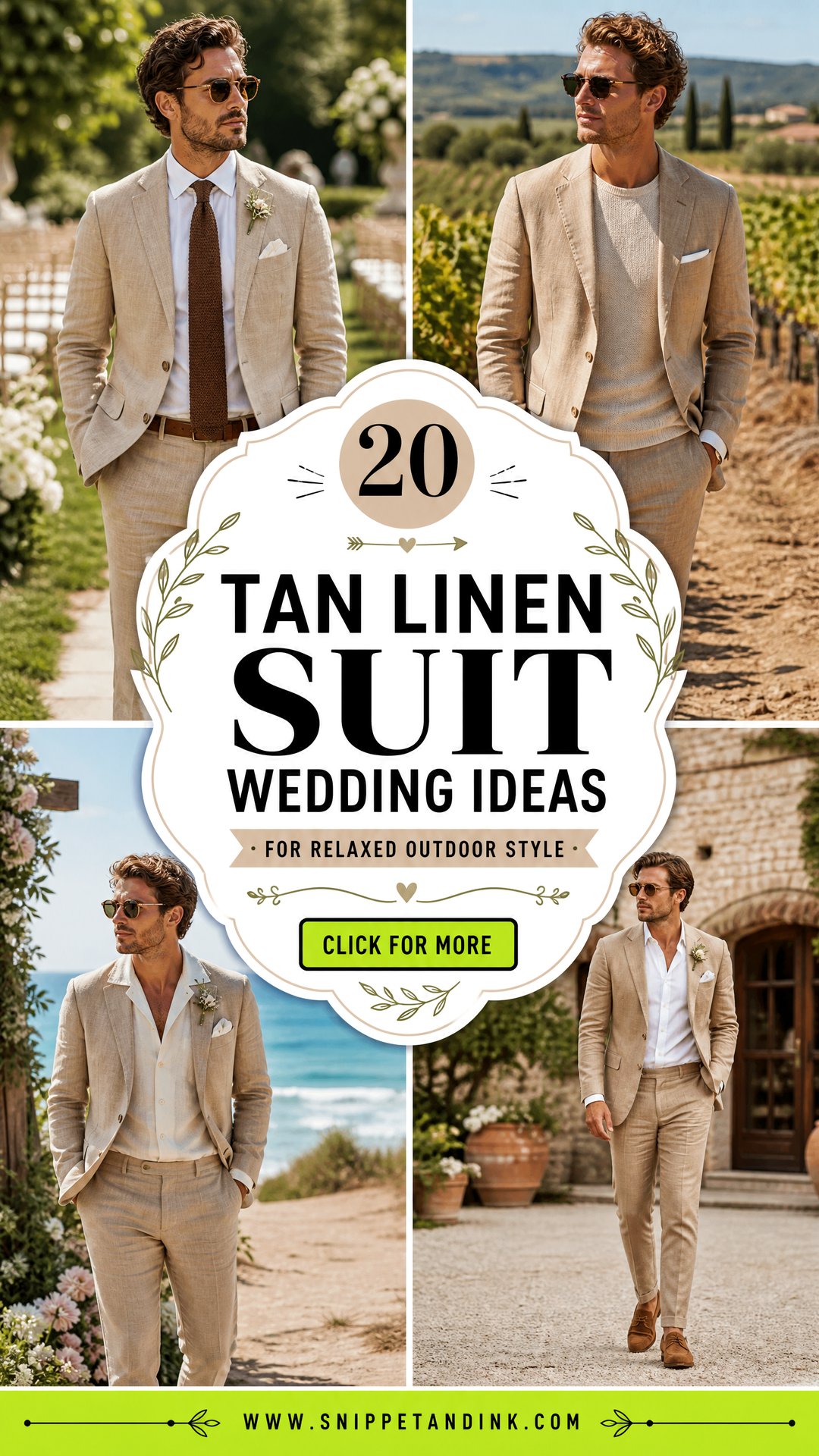 20 Tan Linen Suit Wedding Ideas for Relaxed Outdoor Style - 20 Tan Linen Suit Wedding Ideas for Relaxed Outdoor Style