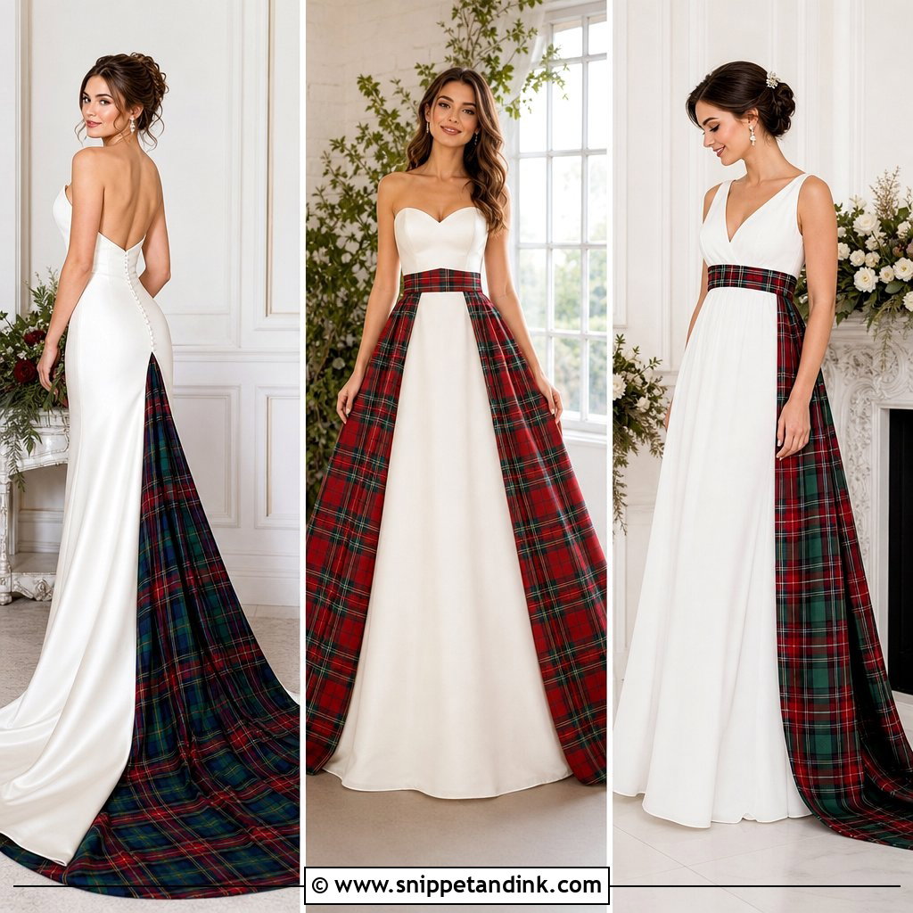 20 Tartan Wedding Dress Ideas for a Bold Highland Bride