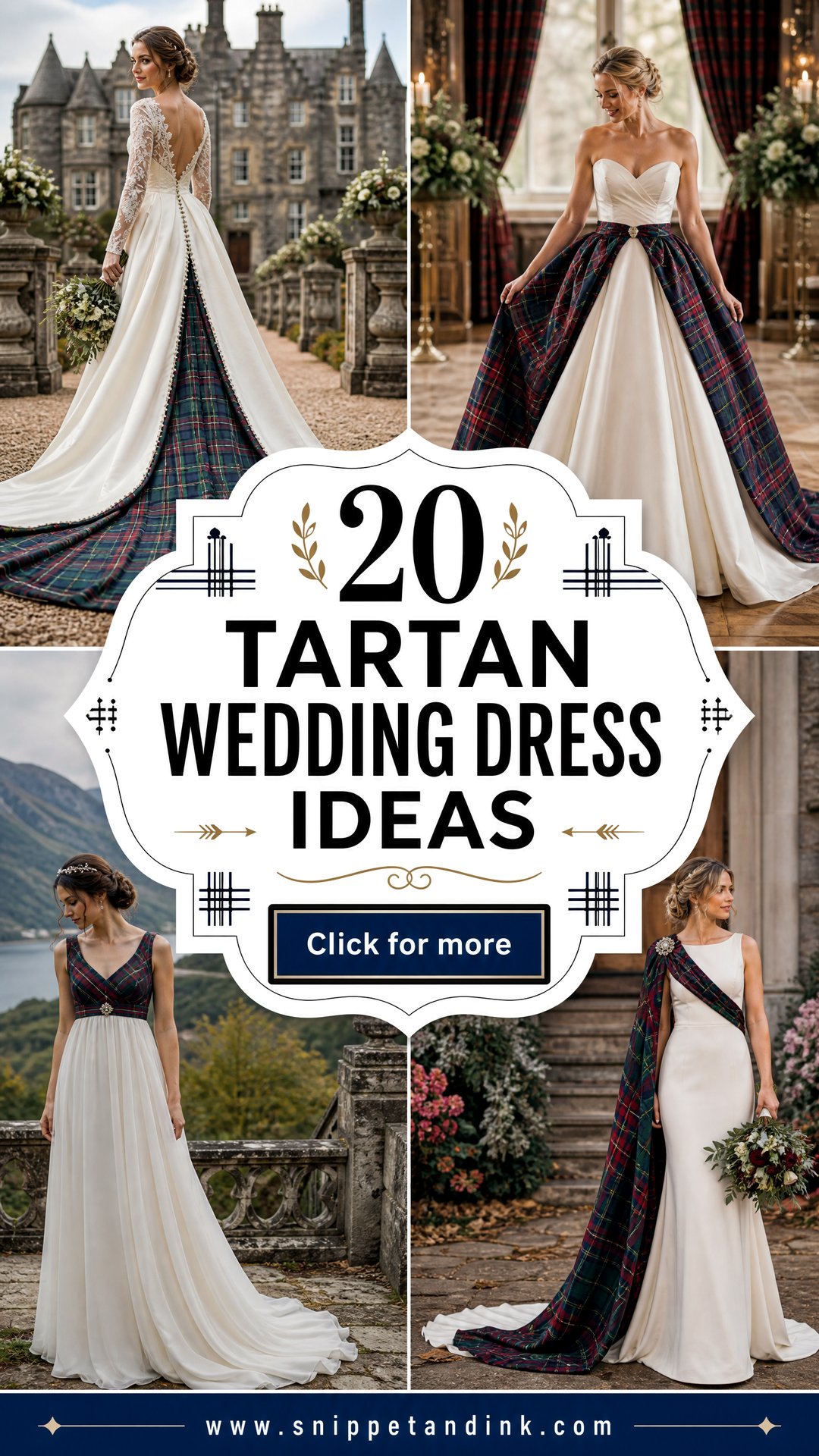 20 Tartan Wedding Dress Ideas for a Bold Highland Bride - 20 Tartan Wedding Dress Ideas for a Bold Highland Bride