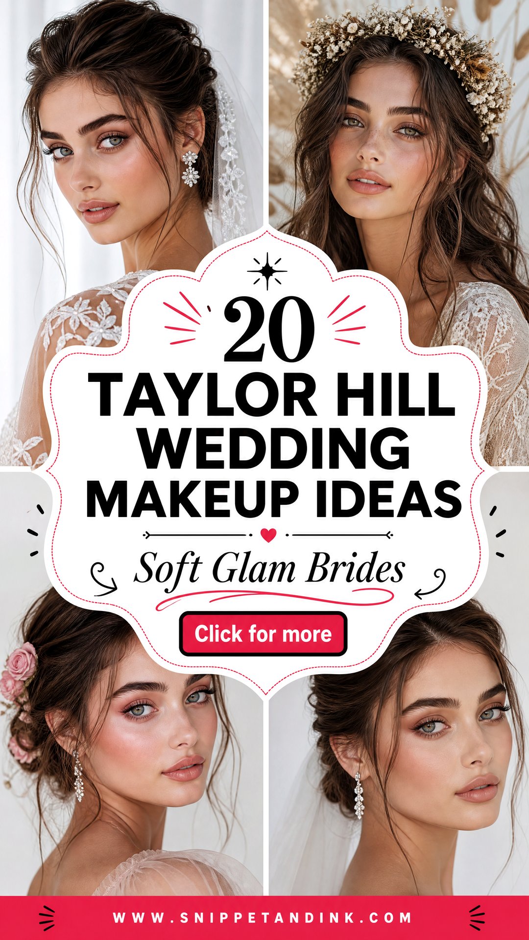 20 Taylor Hill Wedding Makeup Ideas for Soft Glam Brides - 20 Taylor Hill Wedding Makeup Ideas for Soft Glam Brides