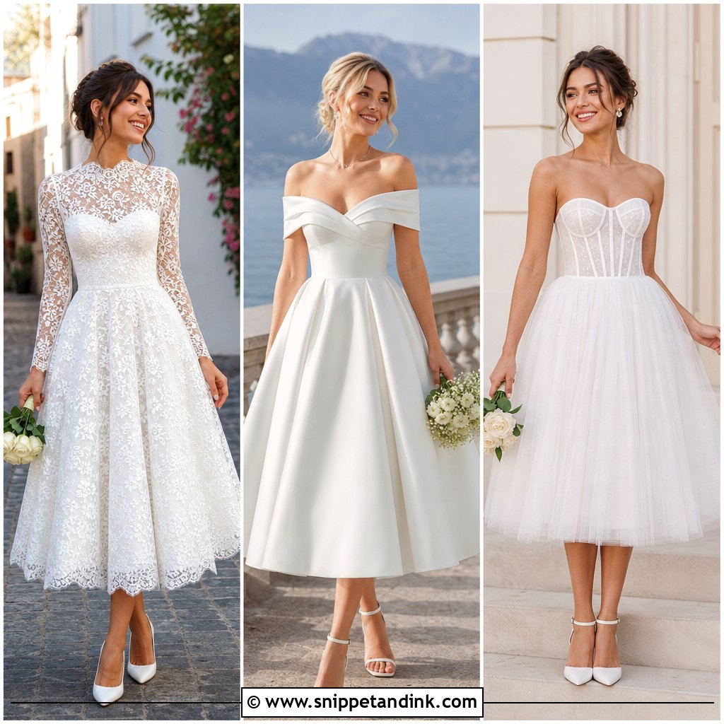 20 Tea Length Wedding Dresses: Chic Vintage-Inspired Bridal Looks
