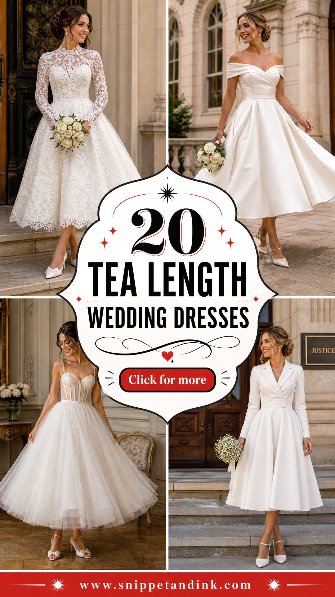 20 Tea Length Wedding Dresses Chic Vintage-Inspired Bridal Looks - 20 Tea Length Wedding Dresses: Chic Vintage-Inspired Bridal Looks