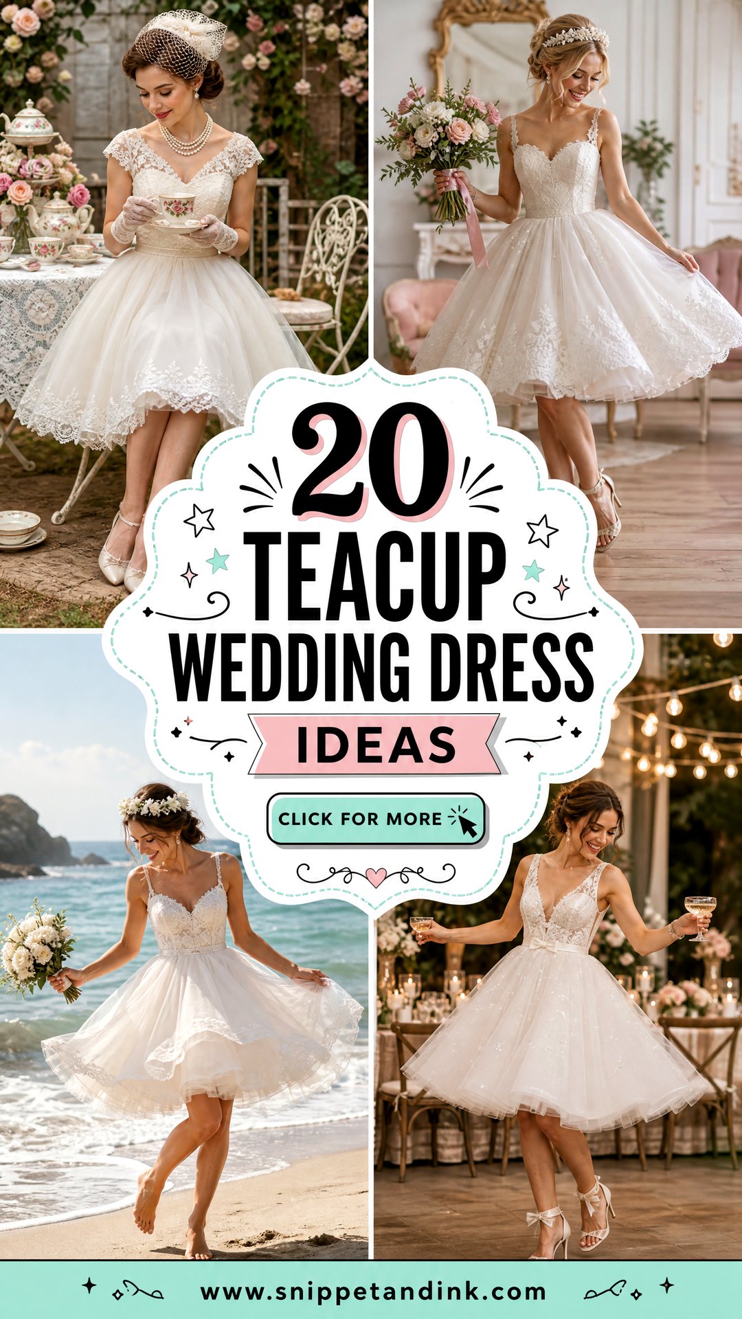 20 Teacup Wedding Dress Ideas for Whimsical Fairytale Brides - 20 Teacup Wedding Dress Ideas for Whimsical Fairytale Brides