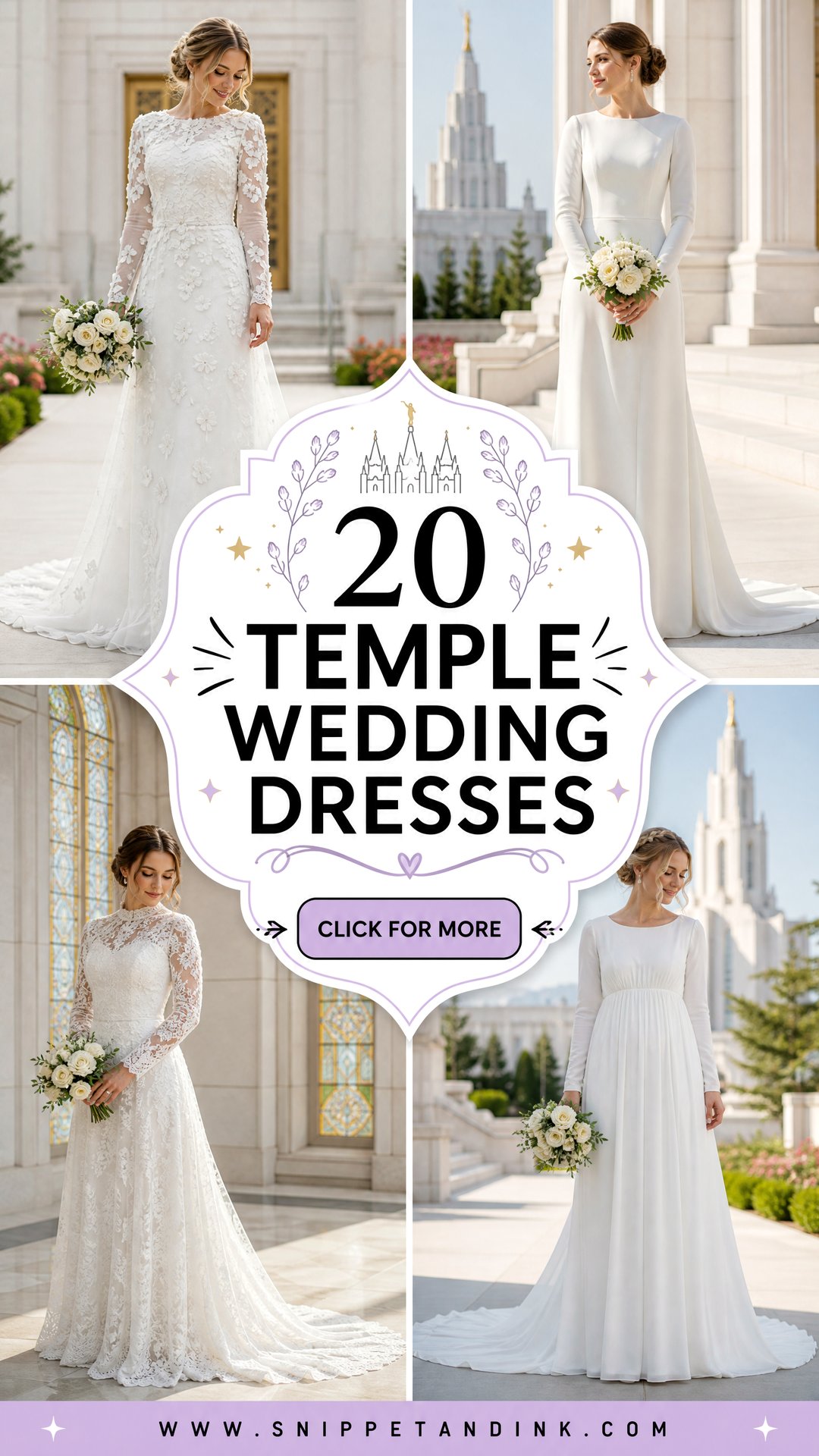20 Temple Wedding Dresses for a Graceful Sacred Ceremony - 20 Temple Wedding Dresses for a Graceful Sacred Ceremony