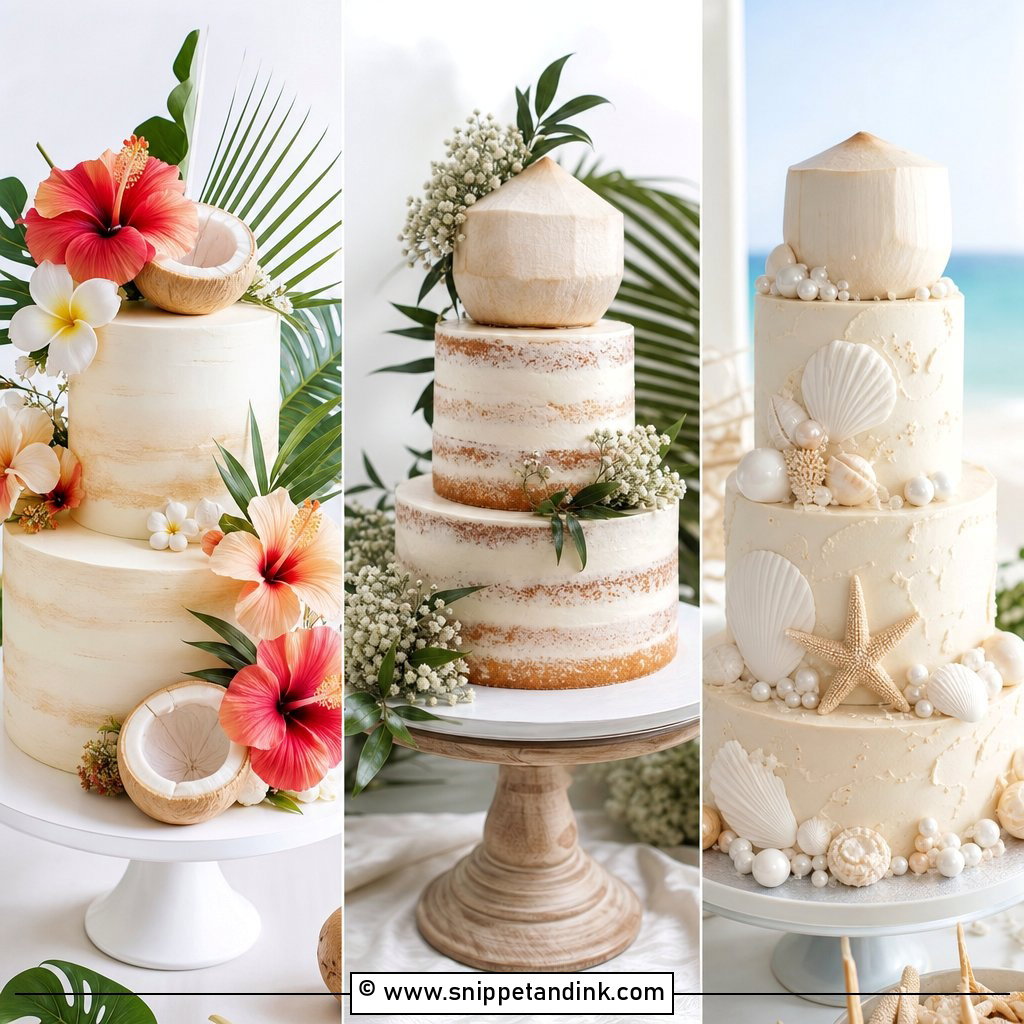 20 Tender Coconut Cake Design Ideas for Wedding Fresh Inspo