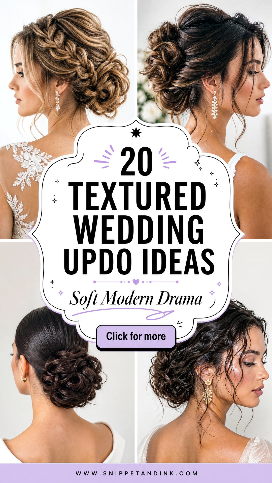 20 Textured Wedding Updo Ideas for Soft Modern Bridal Drama - 20 Textured Wedding Updo Ideas for Soft Modern Bridal Drama