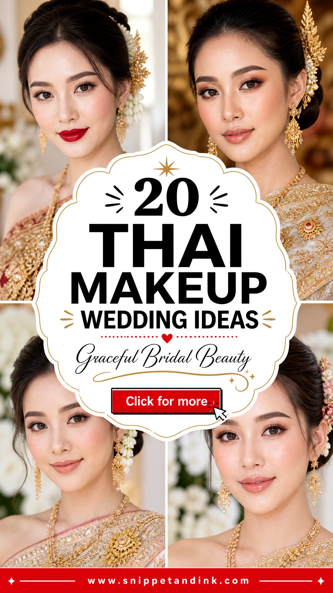 20 Thai Makeup Wedding Ideas for Graceful Bridal Beauty - 20 Thai Makeup Wedding Ideas for Graceful Bridal Beauty