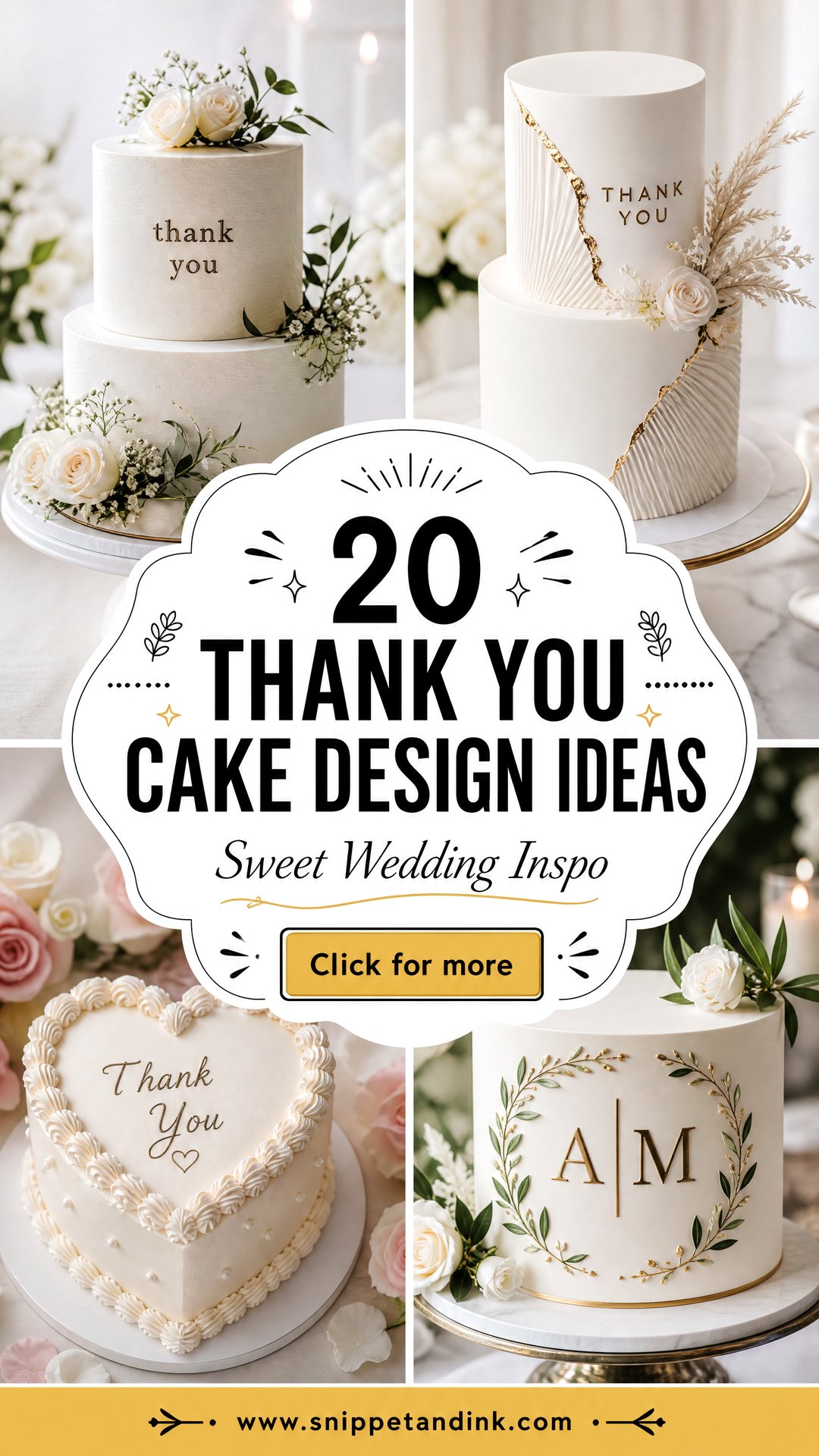 20 Thank You Cake Design Ideas for Wedding Sweet Inspo - 20 Thank You Cake Design Ideas for Wedding: Sweet Inspo