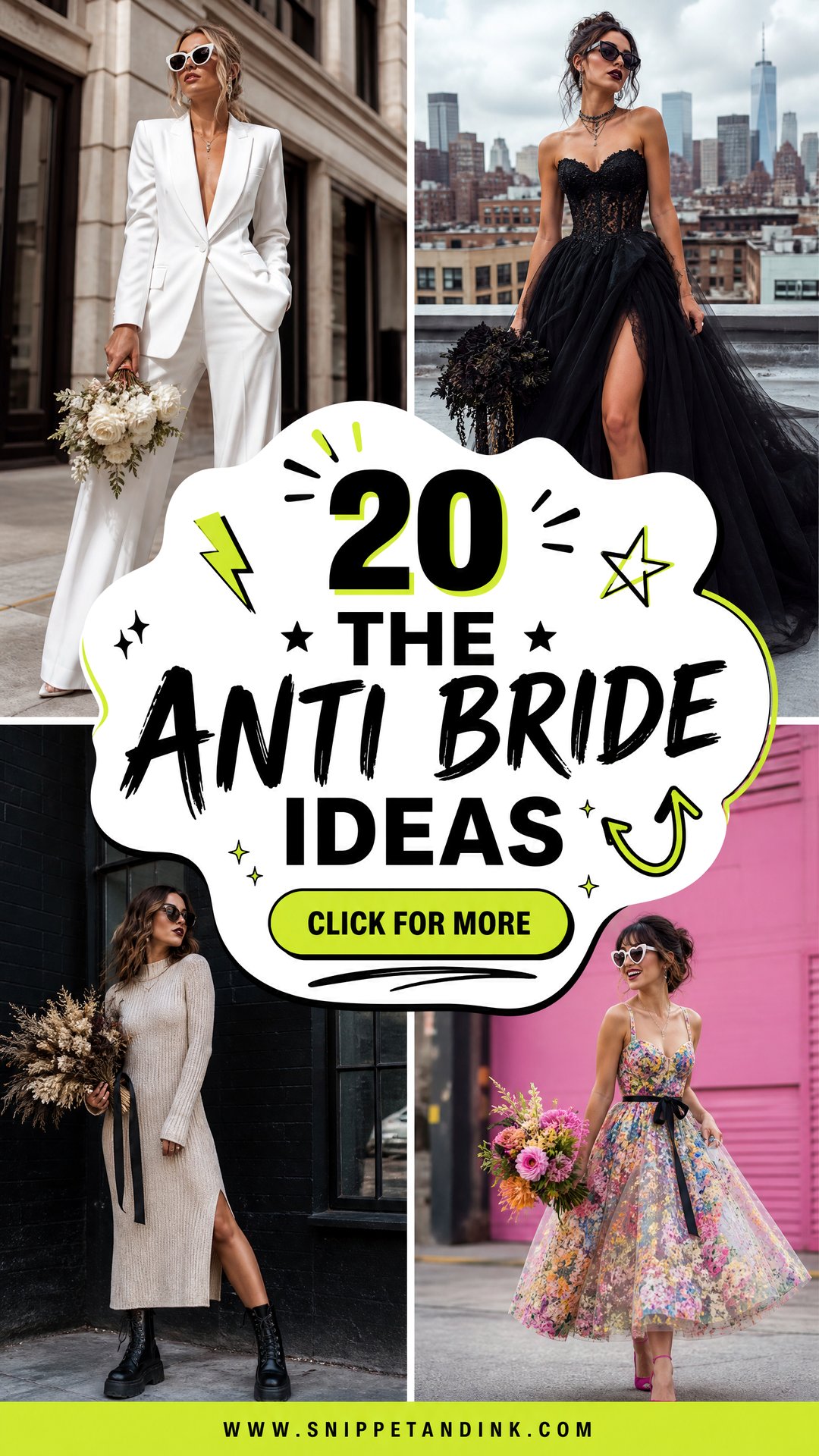 20 The Anti Bride Ideas for Chic Nontraditional Weddings - 20 The Anti Bride Ideas for Chic Nontraditional Weddings