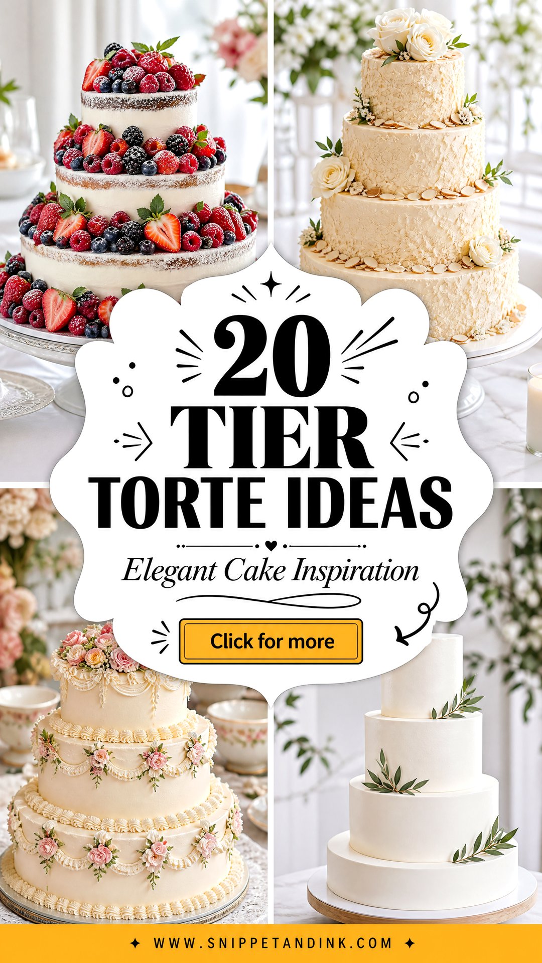 20 Tier Torte Ideas for Wedding Elegant Cake Inspiration - 20 Tier Torte Ideas for Wedding: Elegant Cake Inspiration