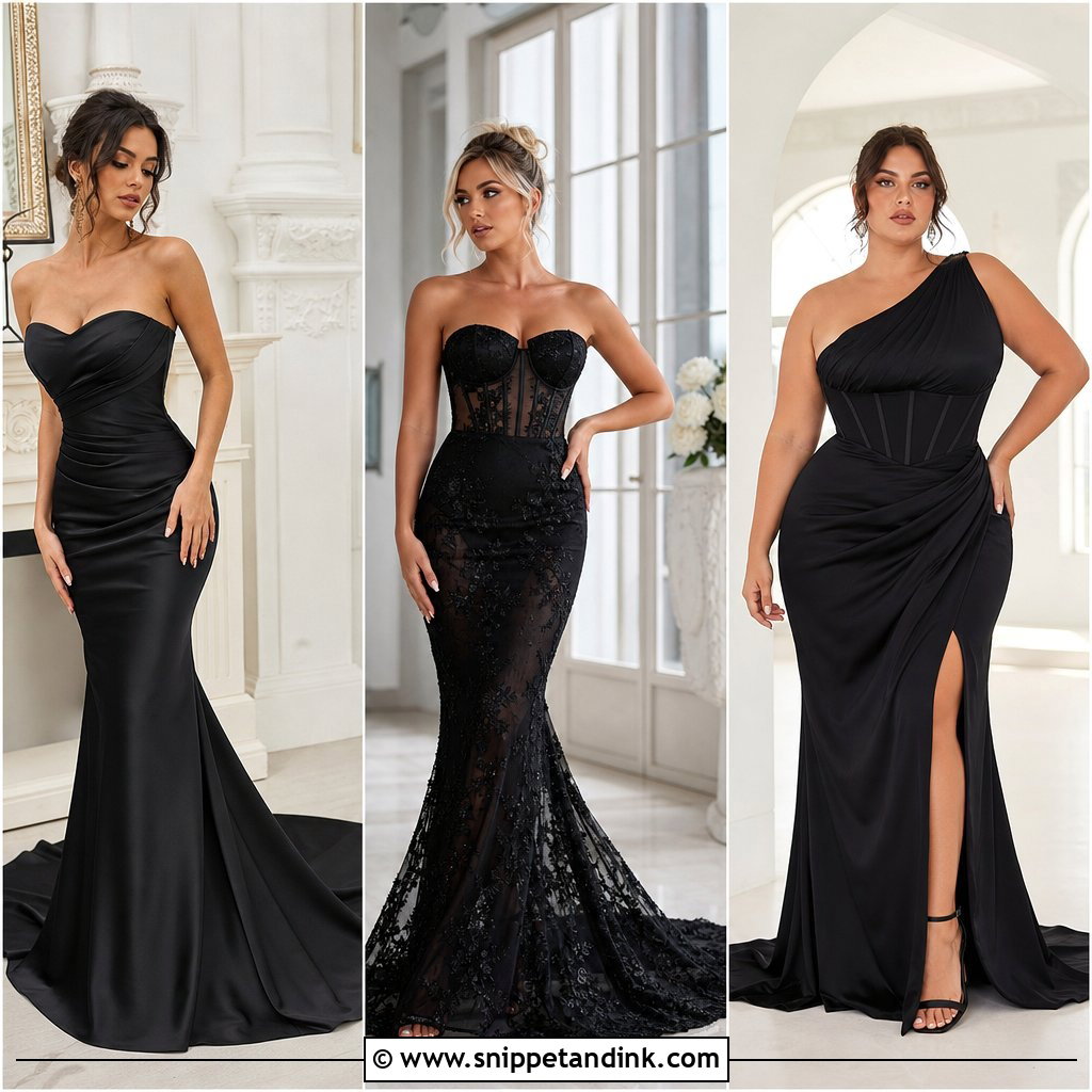 20 Tight Fitting Black Wedding Dress Ideas: Bold Bridal Looks
