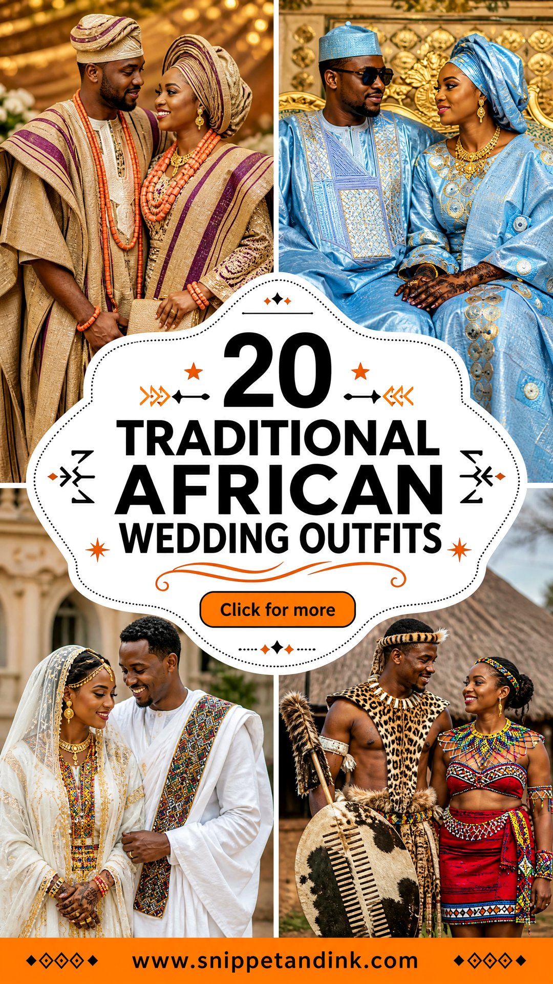 20 Traditional African Wedding Outfits for Proud Stylish Couples - 20 Traditional African Wedding Outfits for Proud, Stylish Couples