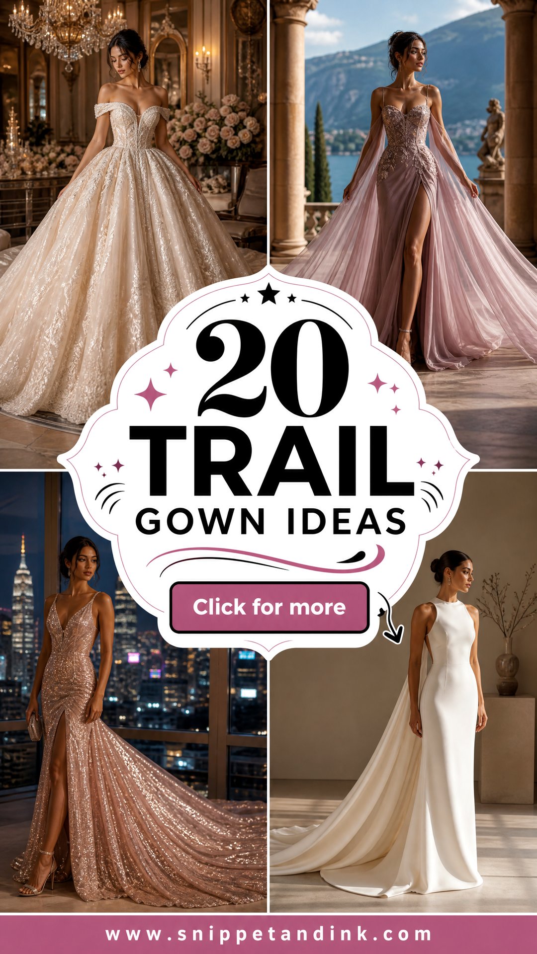 20 Trail Gown Ideas for Dramatic Modern Bridal Style Today - 20 Trail Gown Ideas for Dramatic Modern Bridal Style Today